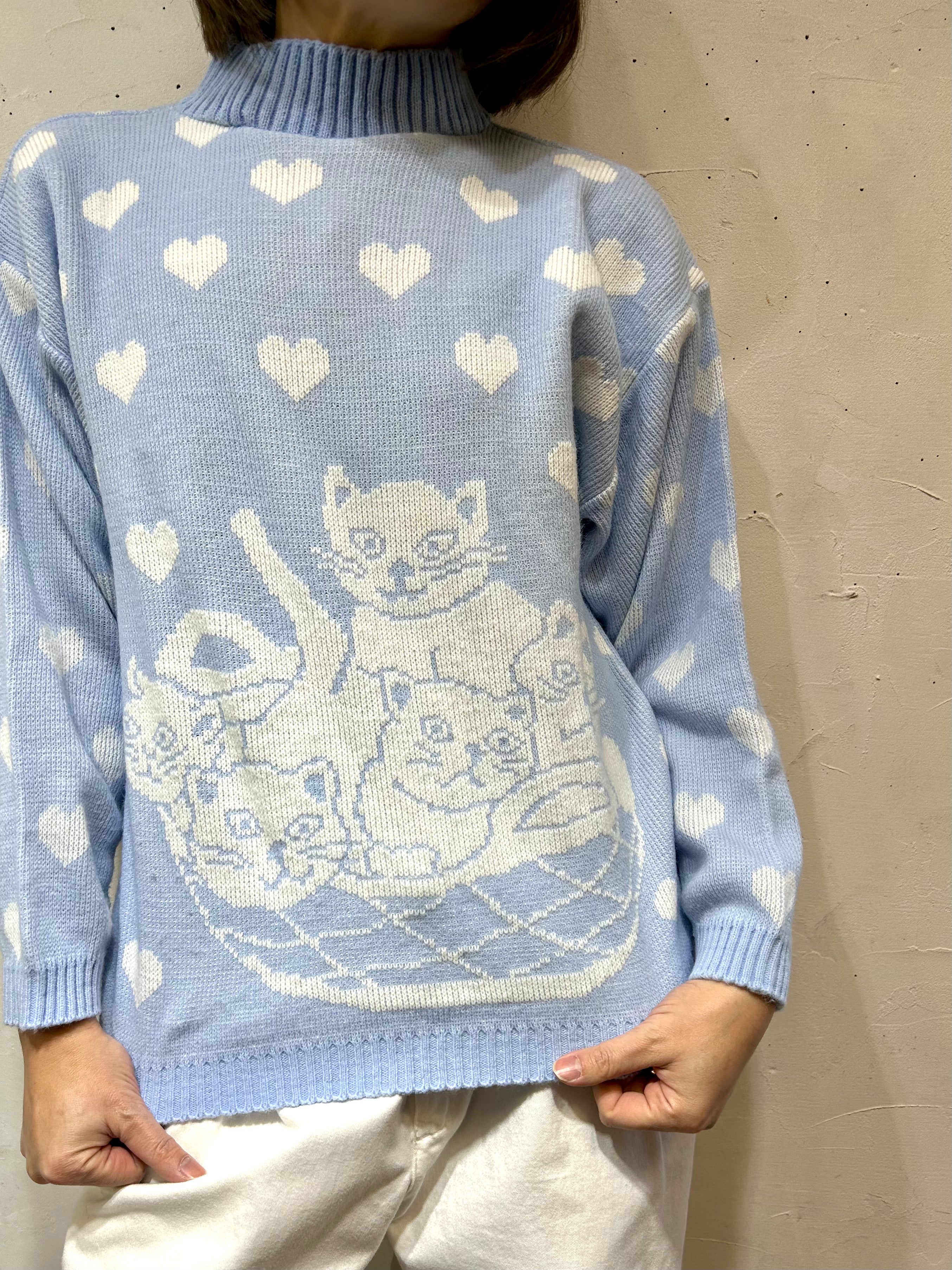 80s Vintage Fancy Knit Sweater 〜MADE IN USA〜 [A26074] – GROGGROG