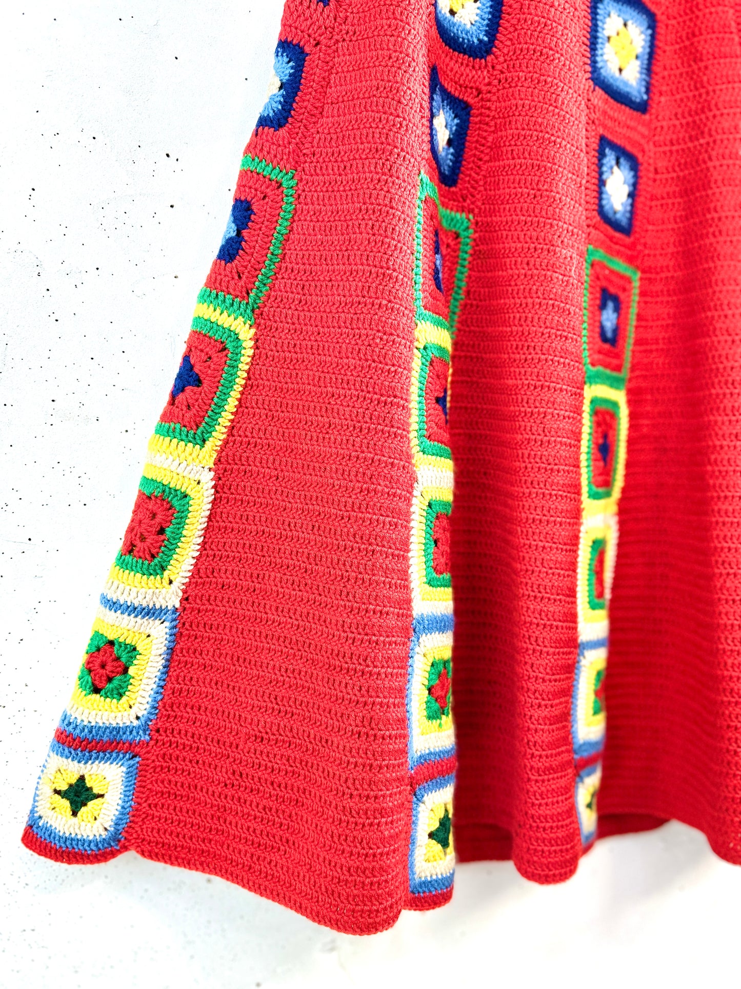 '70s Vintage Granny Square Skirt [A31472]