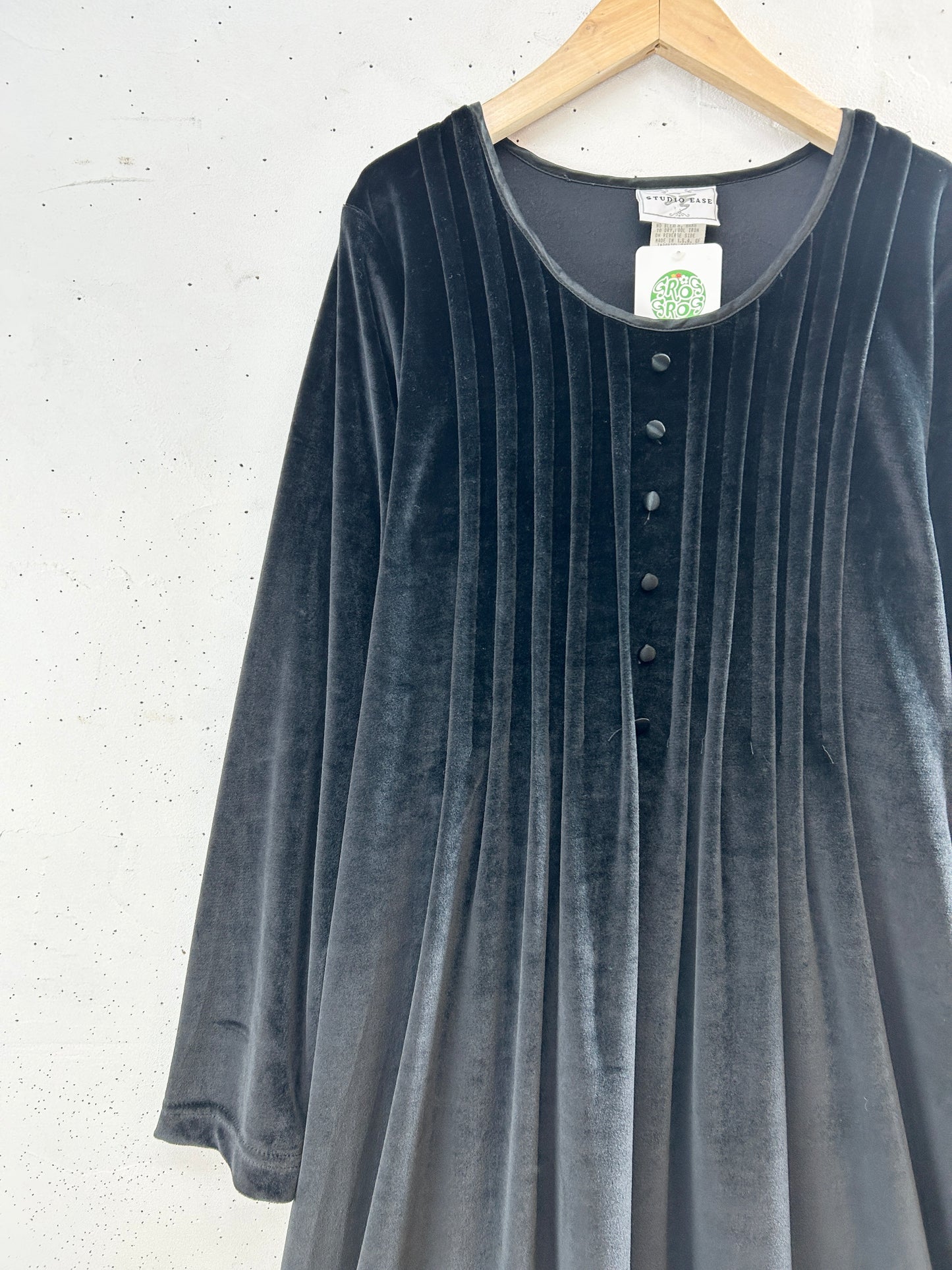 Vintage Velour Dress 〜MADE IN USA〜 [J30582]