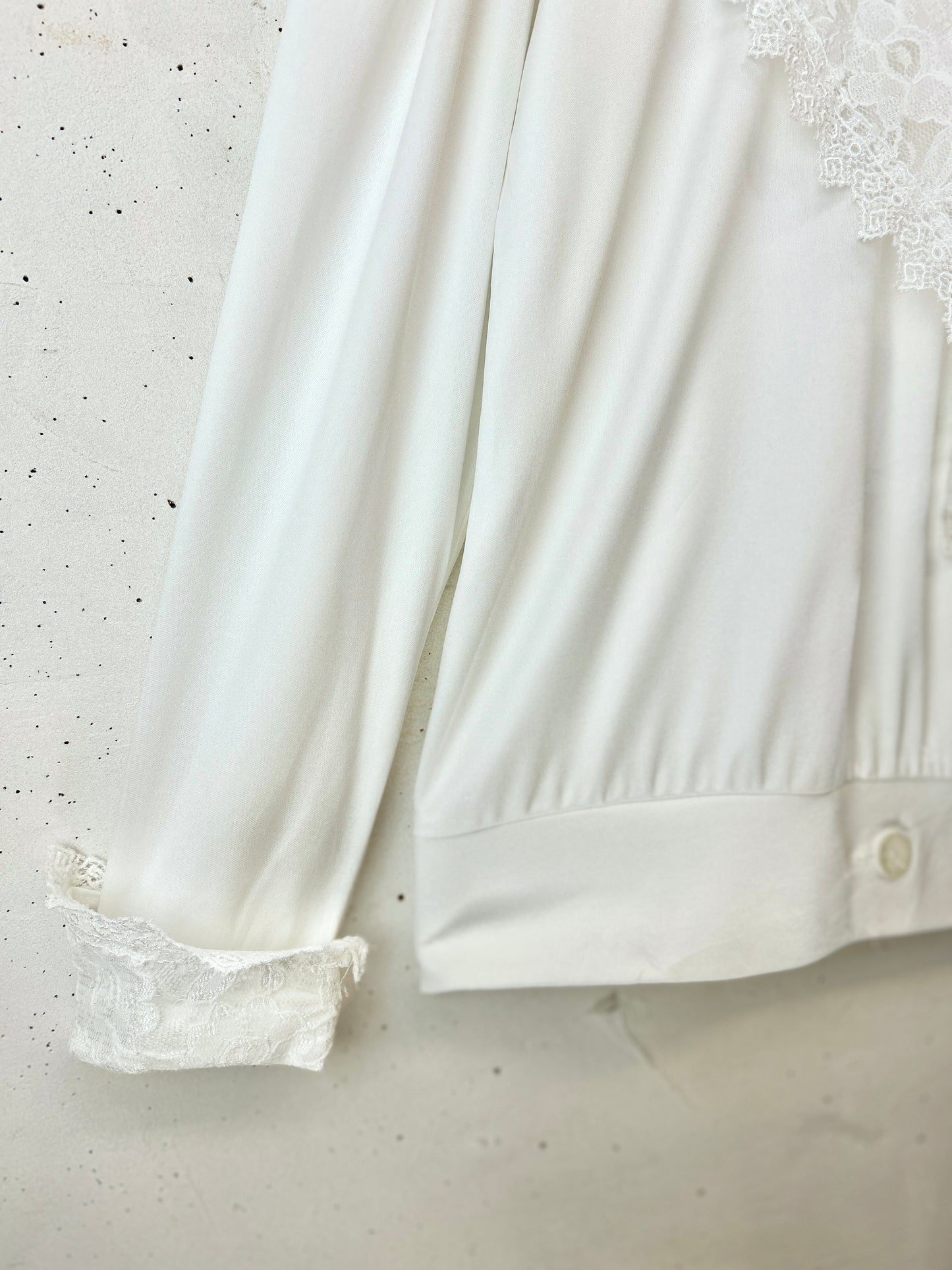 Vintage White Blouse MADE IN USA [H30932]