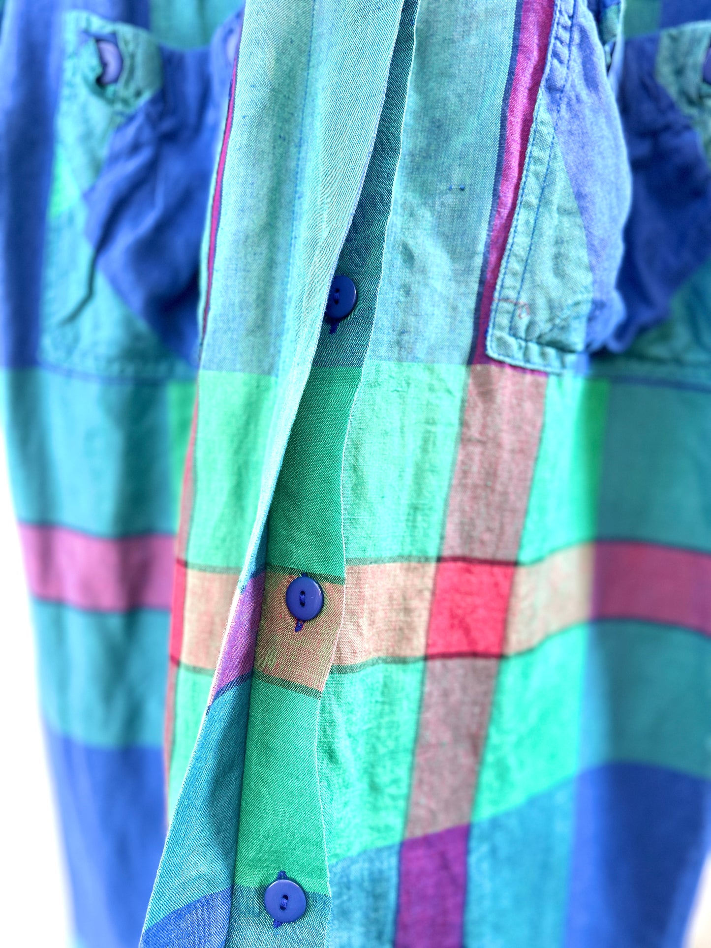 Vintage Plaid Dress MADE IN ITALY [H30979]