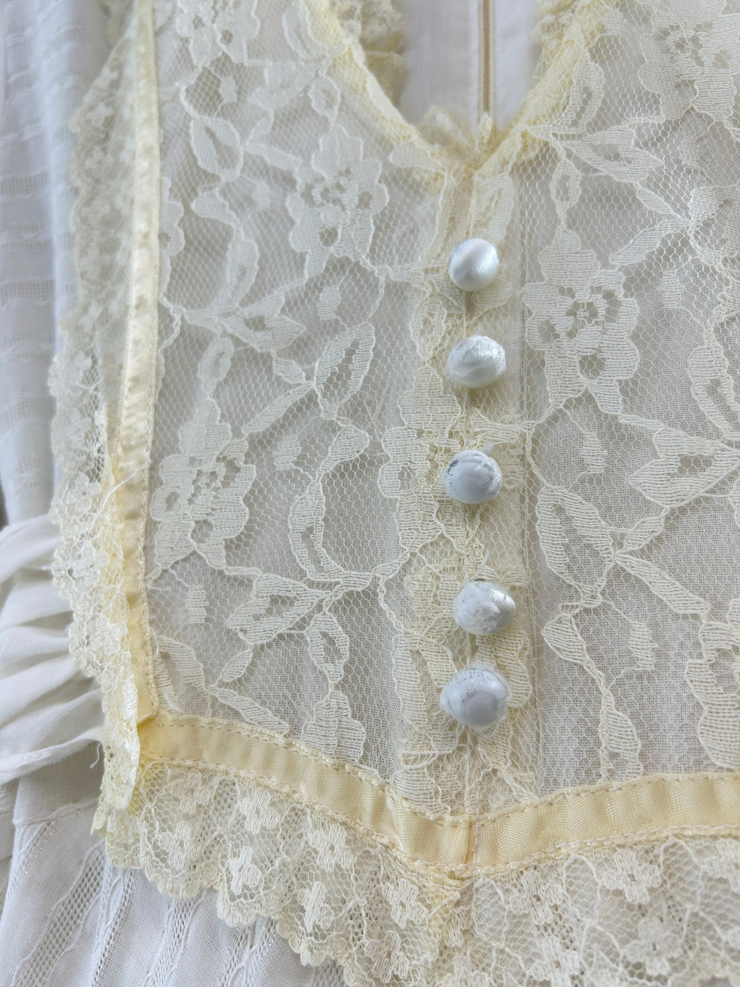 Vintage White Lace Dress [K30818]