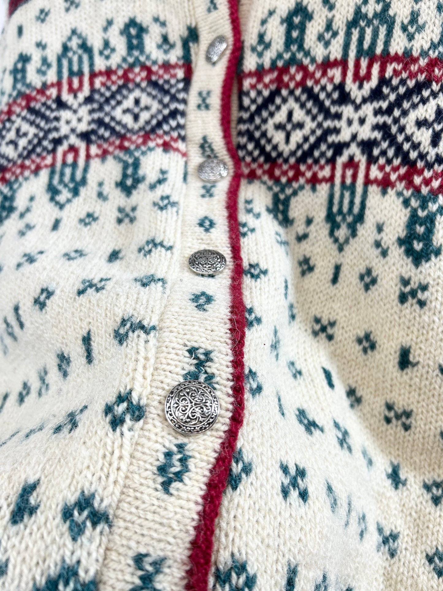 Vintage Nordic Knit Cardigan MADE IN USA 〜L.L.Bean〜 [A31407]