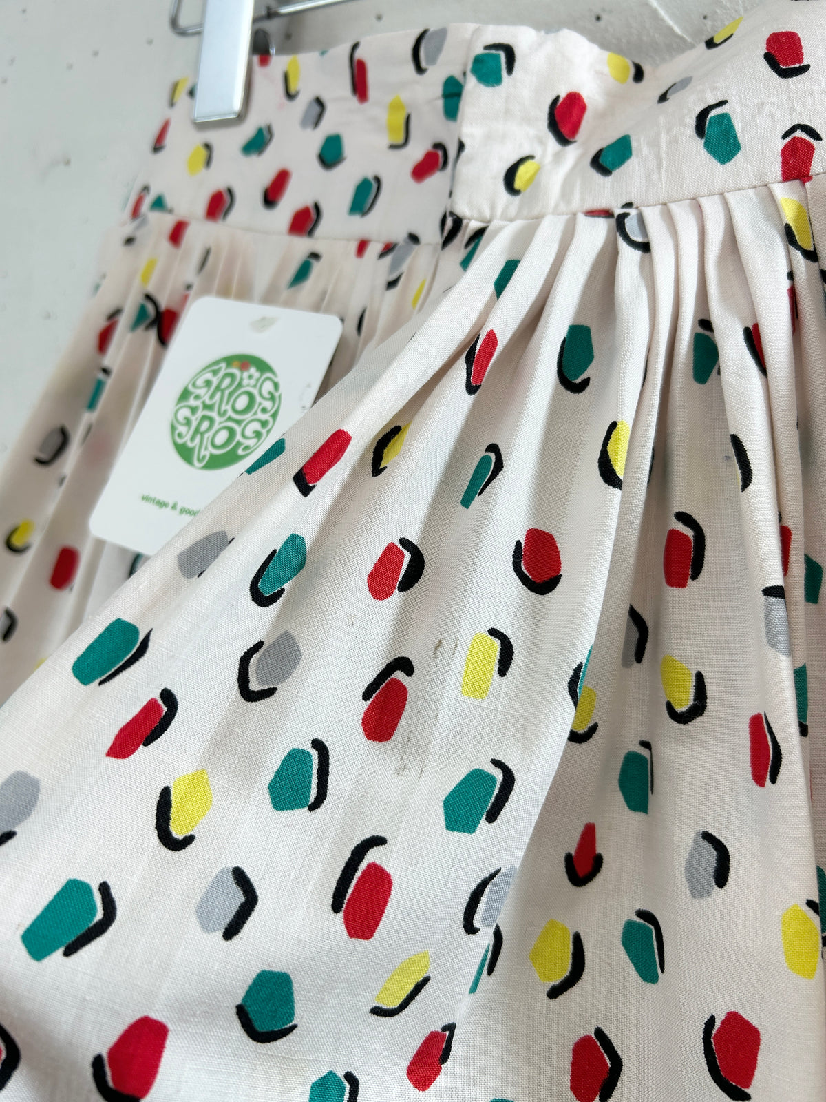 '50s Vintage End Pattern Skirt [J34113]