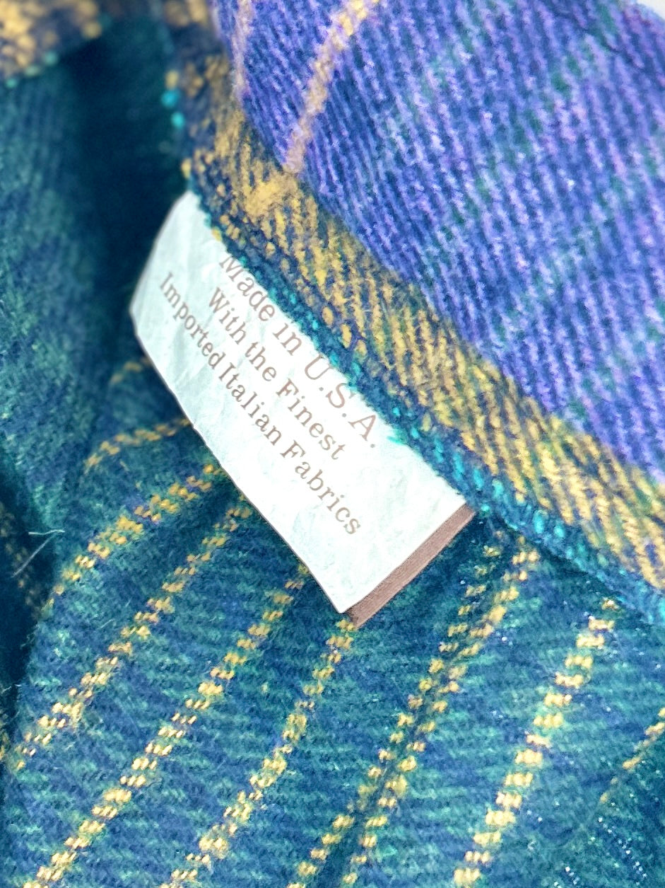 Vintage Plaid Skirt  MADE IN USA  [K30916]