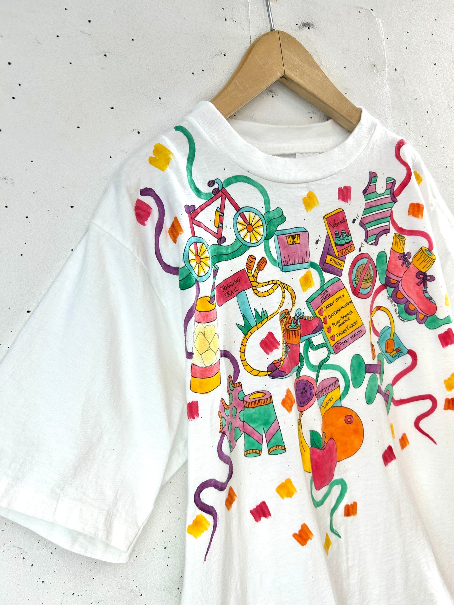 Vintage Hand Painted T-Shirt  MADE IN USA [F32762]