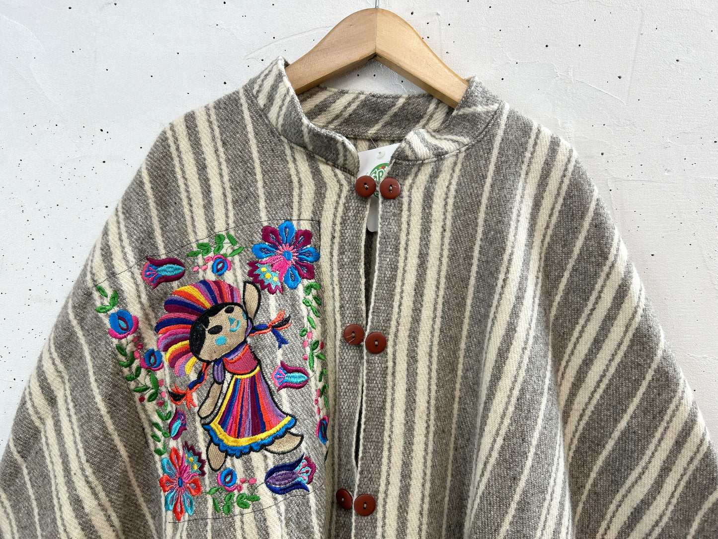 Vintage Wool Poncho  [A31391]