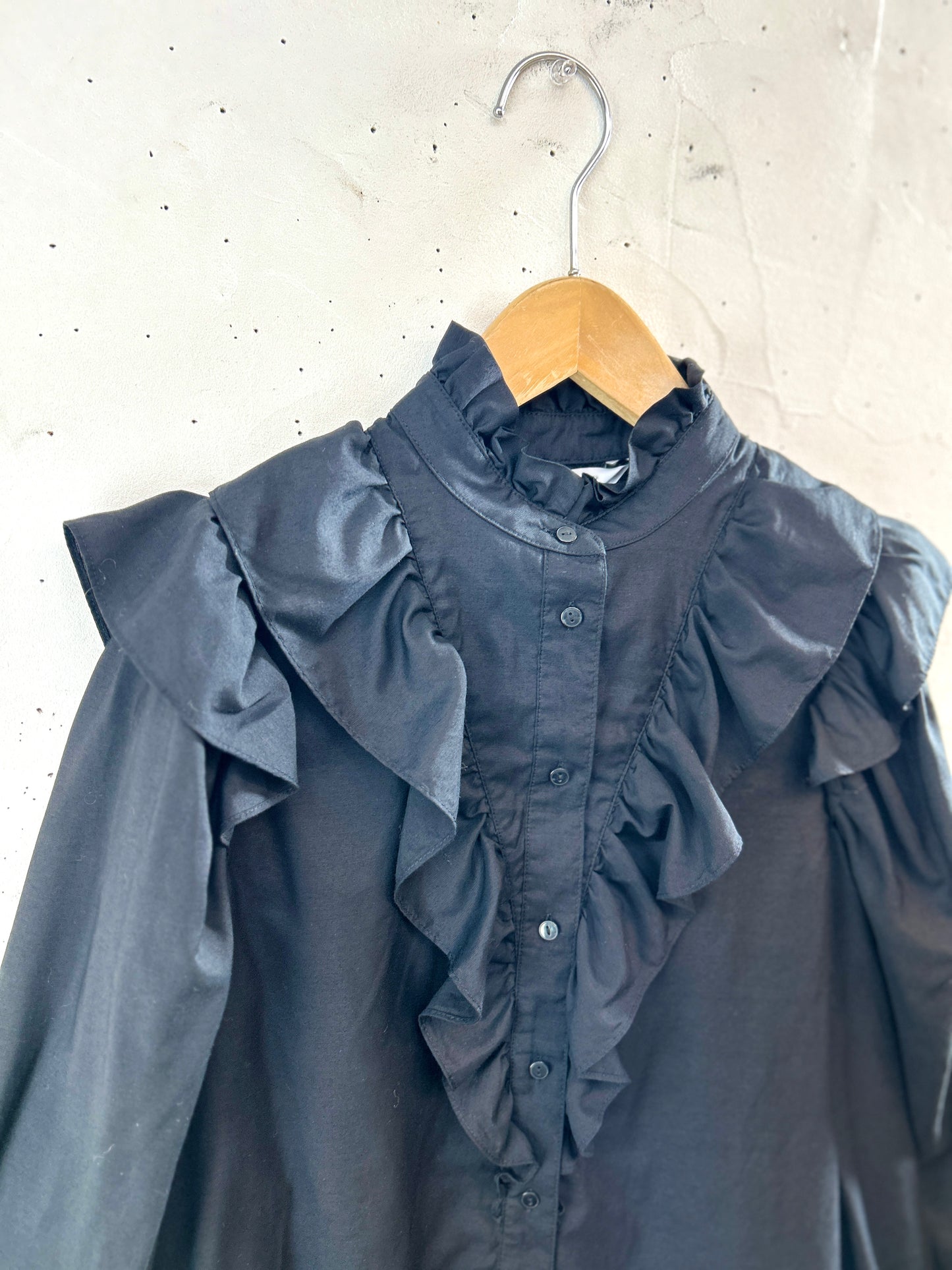 Vintage Black Blouse  [K30862]