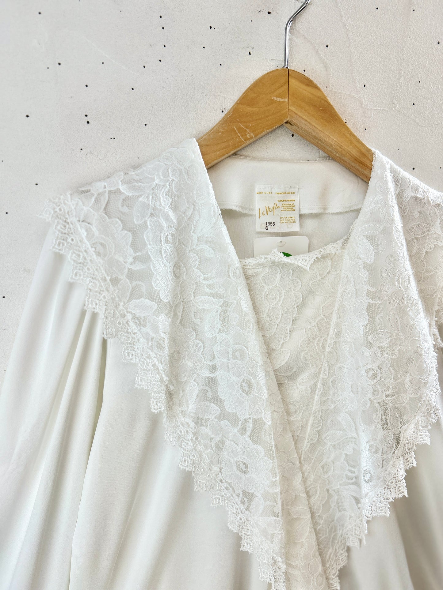 Vintage White Blouse MADE IN USA [H30932]