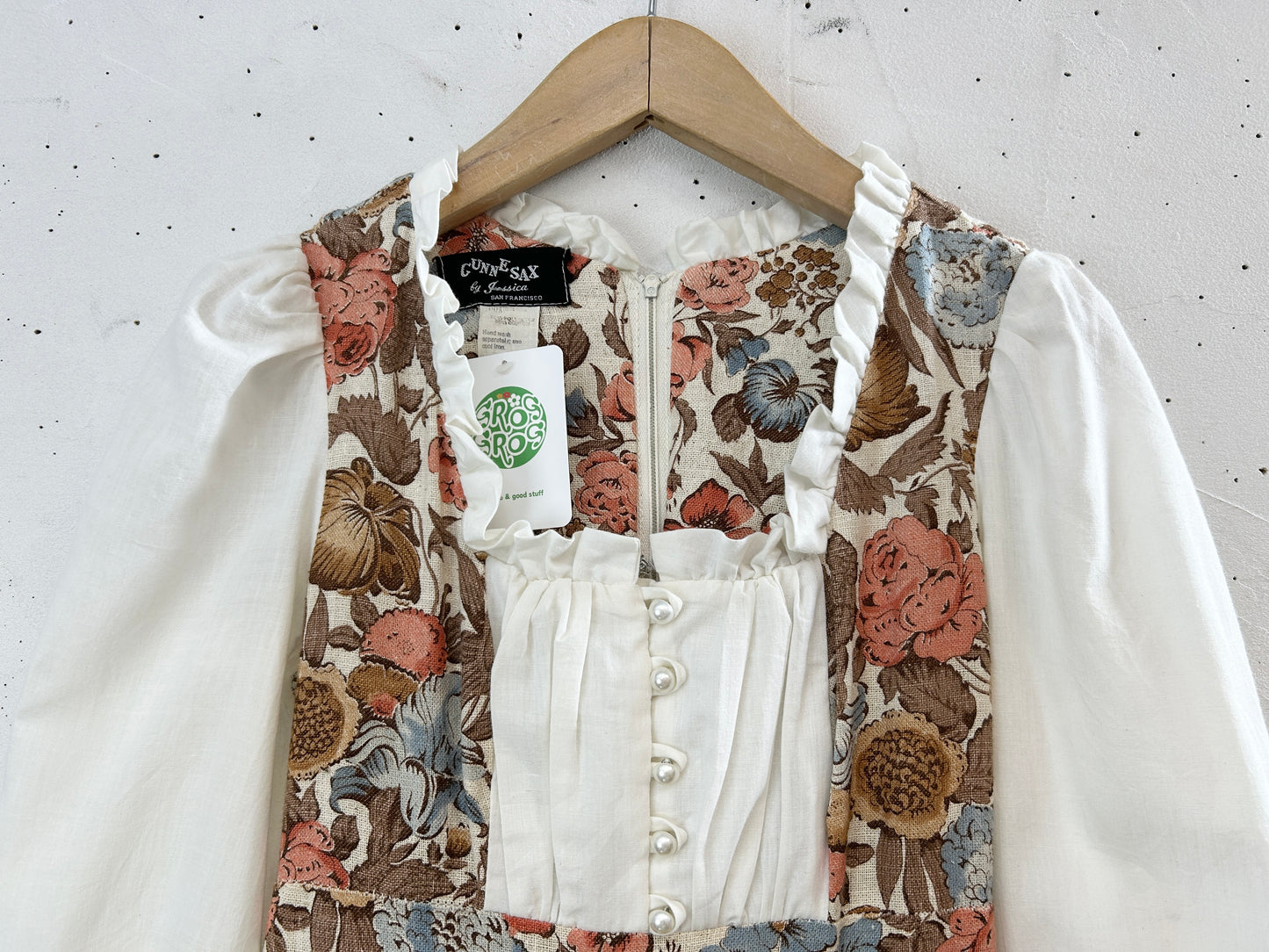 ’70s Vintage Dress〜GUNNE SAX〜 黒タグ [H33604］