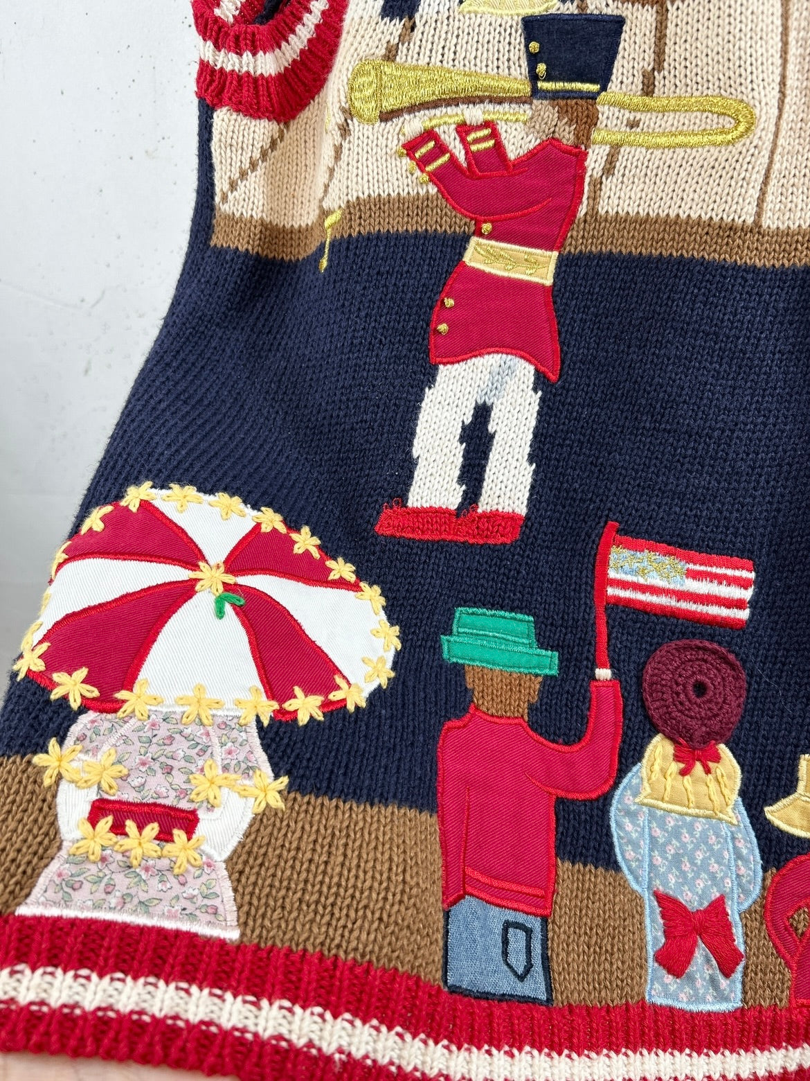 Vintage Cotton Knit Vest [D32152]