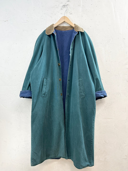 Vintage Denim Coat Navy &Green Reversible [L31042]