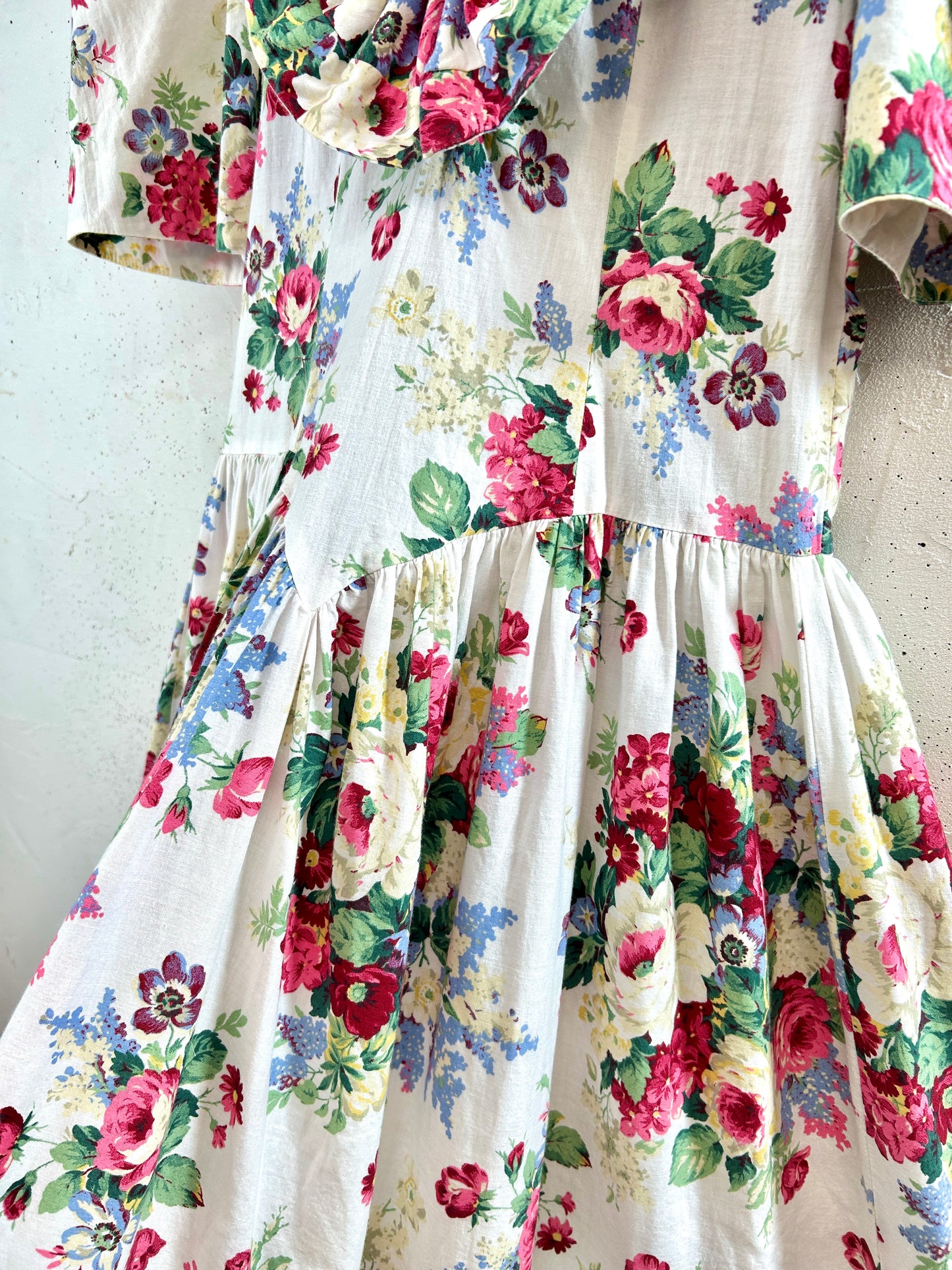 Vintage Sailor Collar Dress MADE IN USA [G33245]