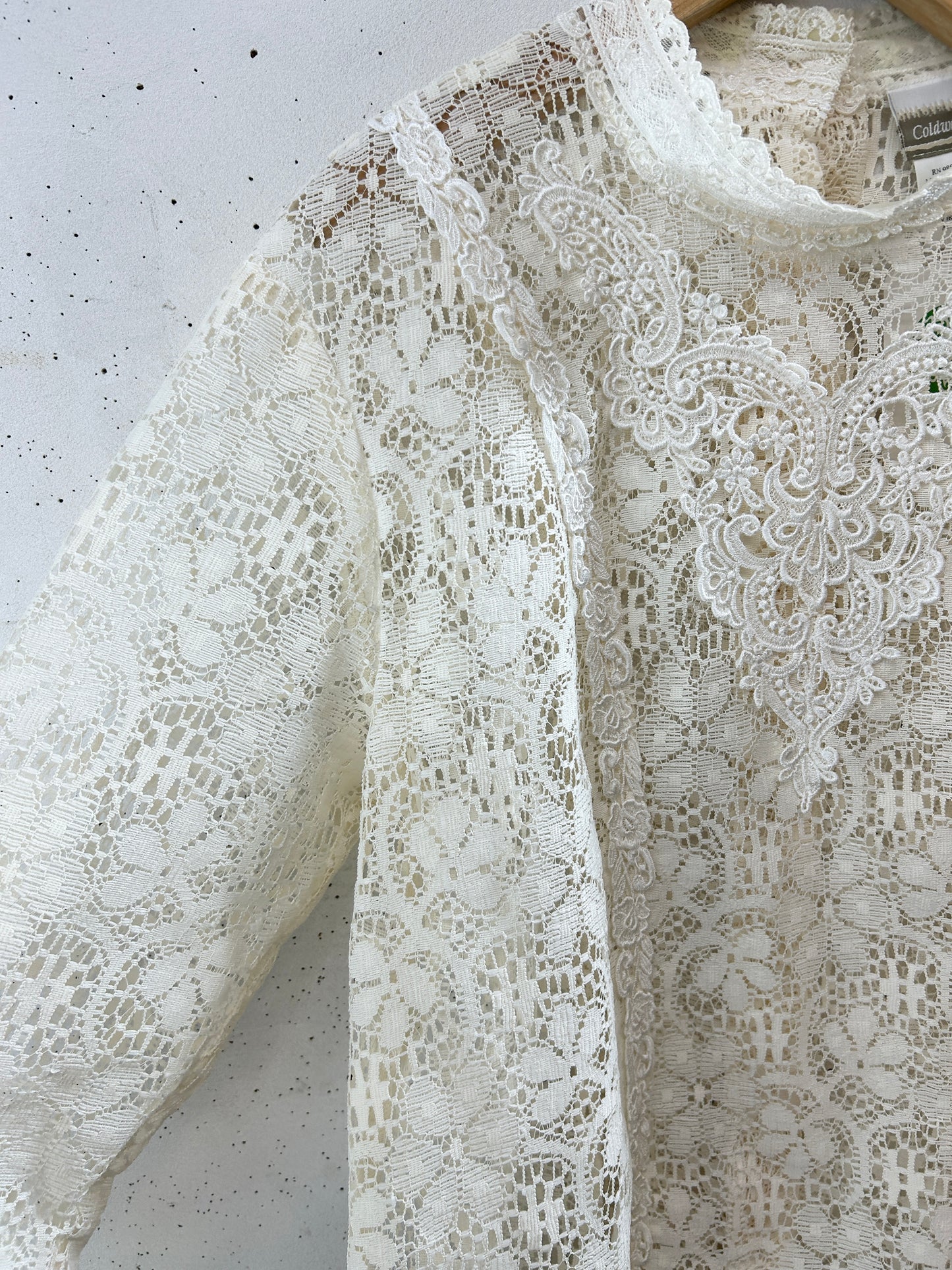 Vintage White Lace Blouse [K30813]