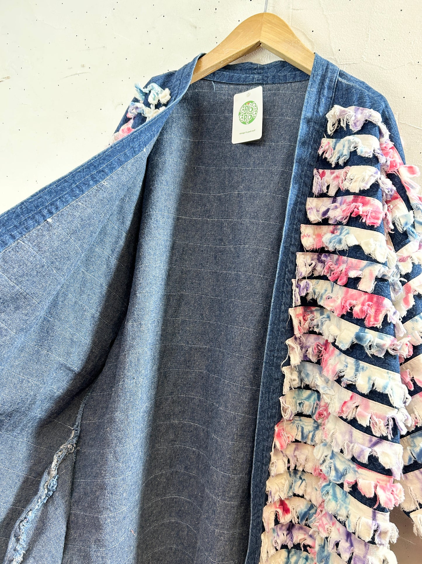 Vintage Denim Fringe Jacket [I30318]