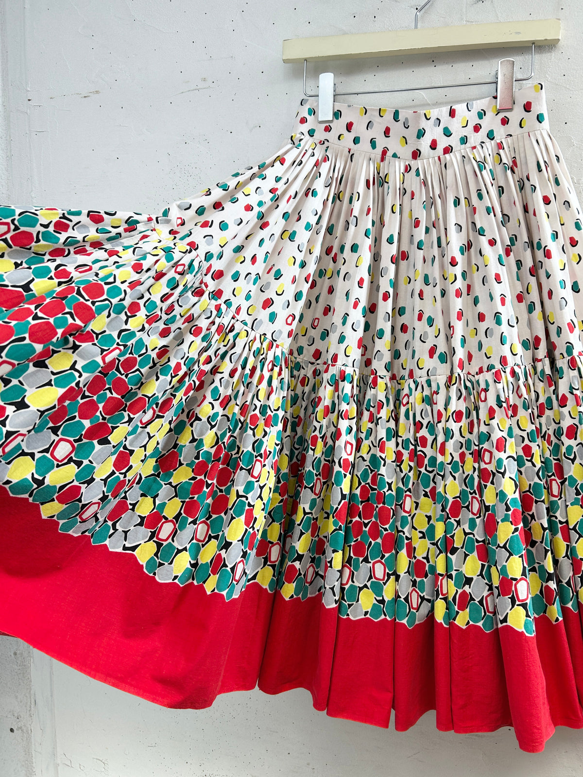 '50s Vintage End Pattern Skirt [J34113]