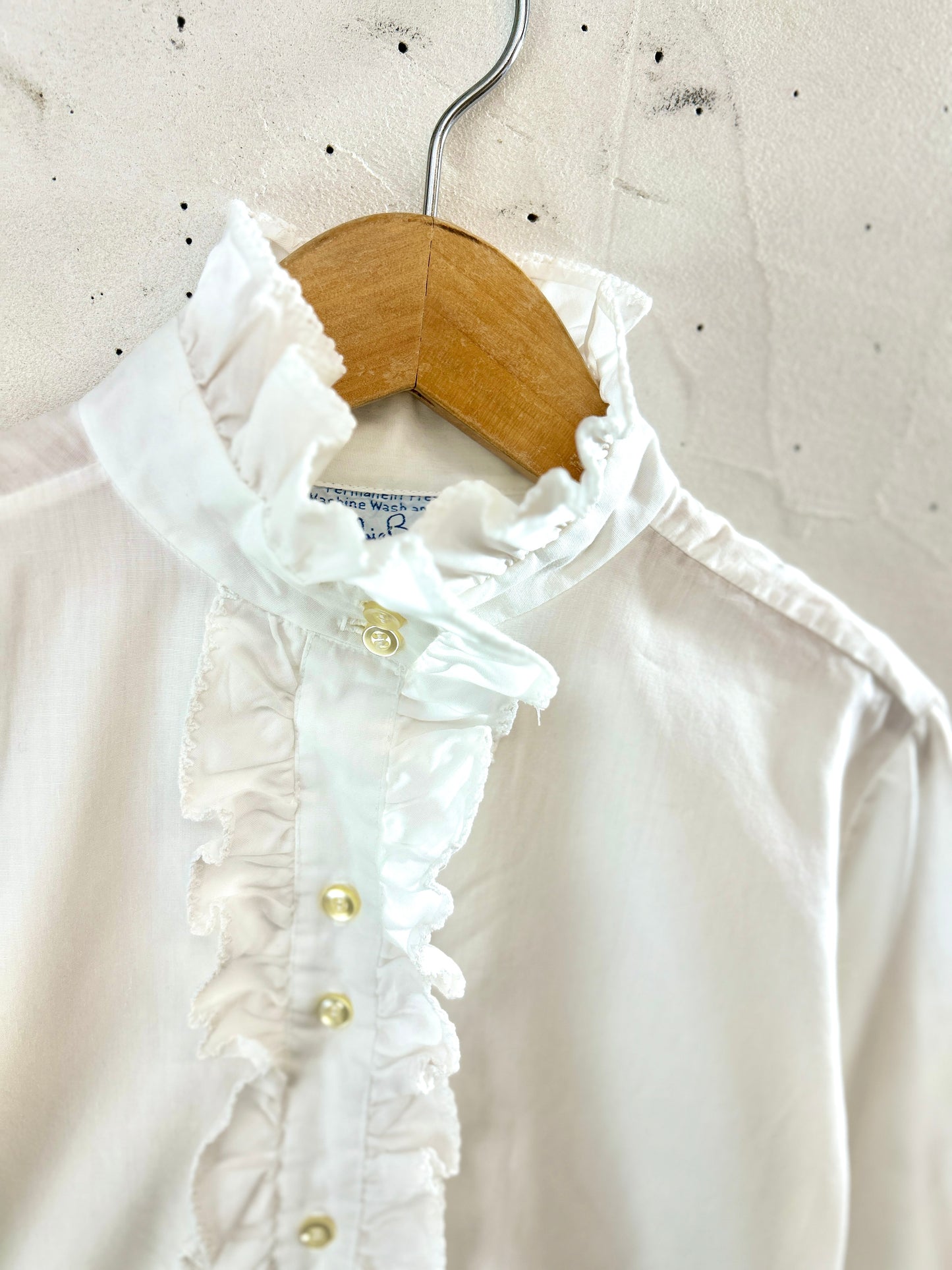 Vintage White Blouse  MADE IN USA[K30845]