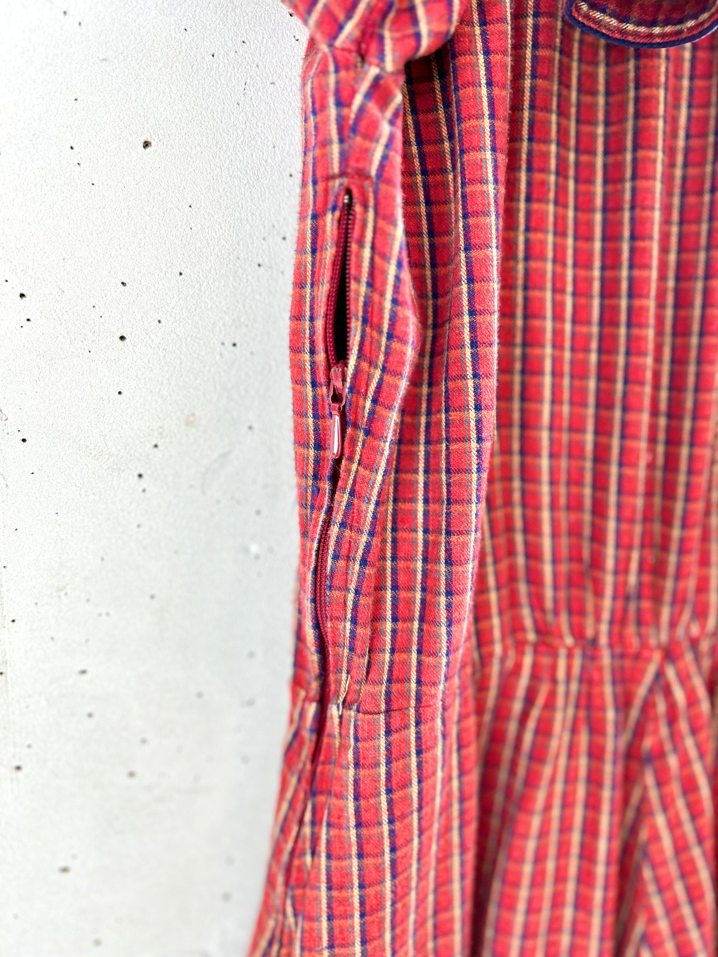 Vintage Flannel Dress [J30613]