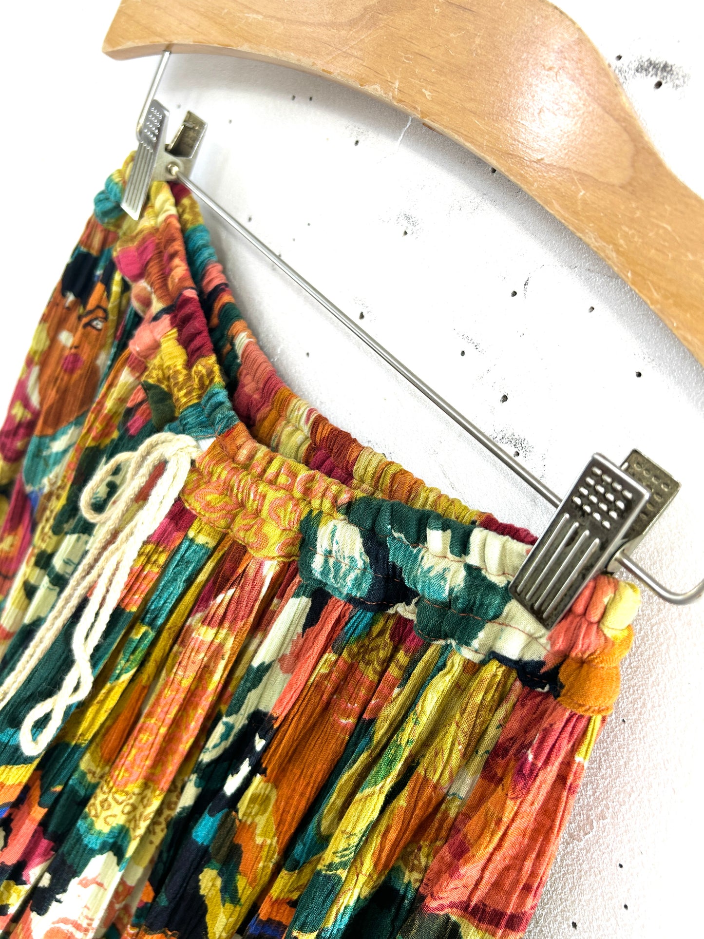 Vintage Rayon Skirt MADE IN INDIA [E32464]