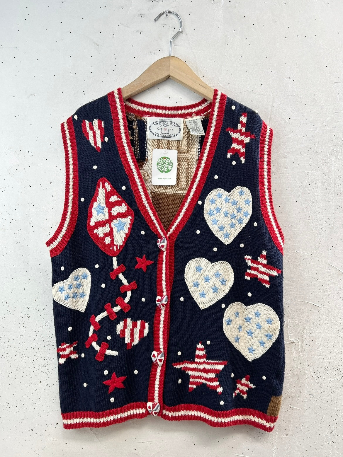 Vintage Cotton Knit Vest [D32152]