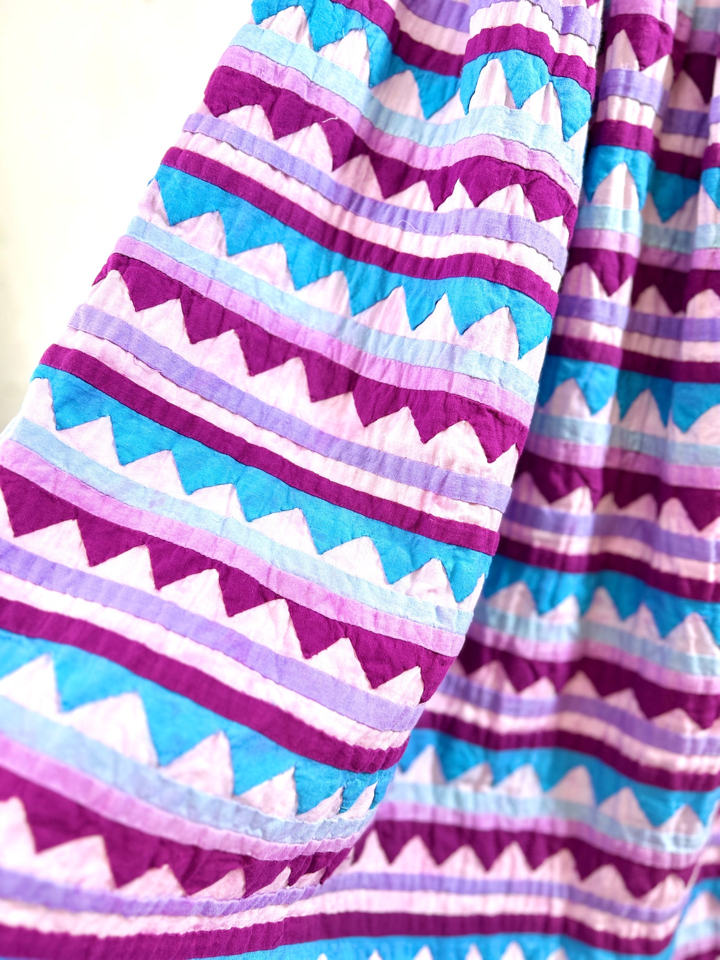 Vintage Cotton Patchwork Skirt MADE IN INDIA [H30813]