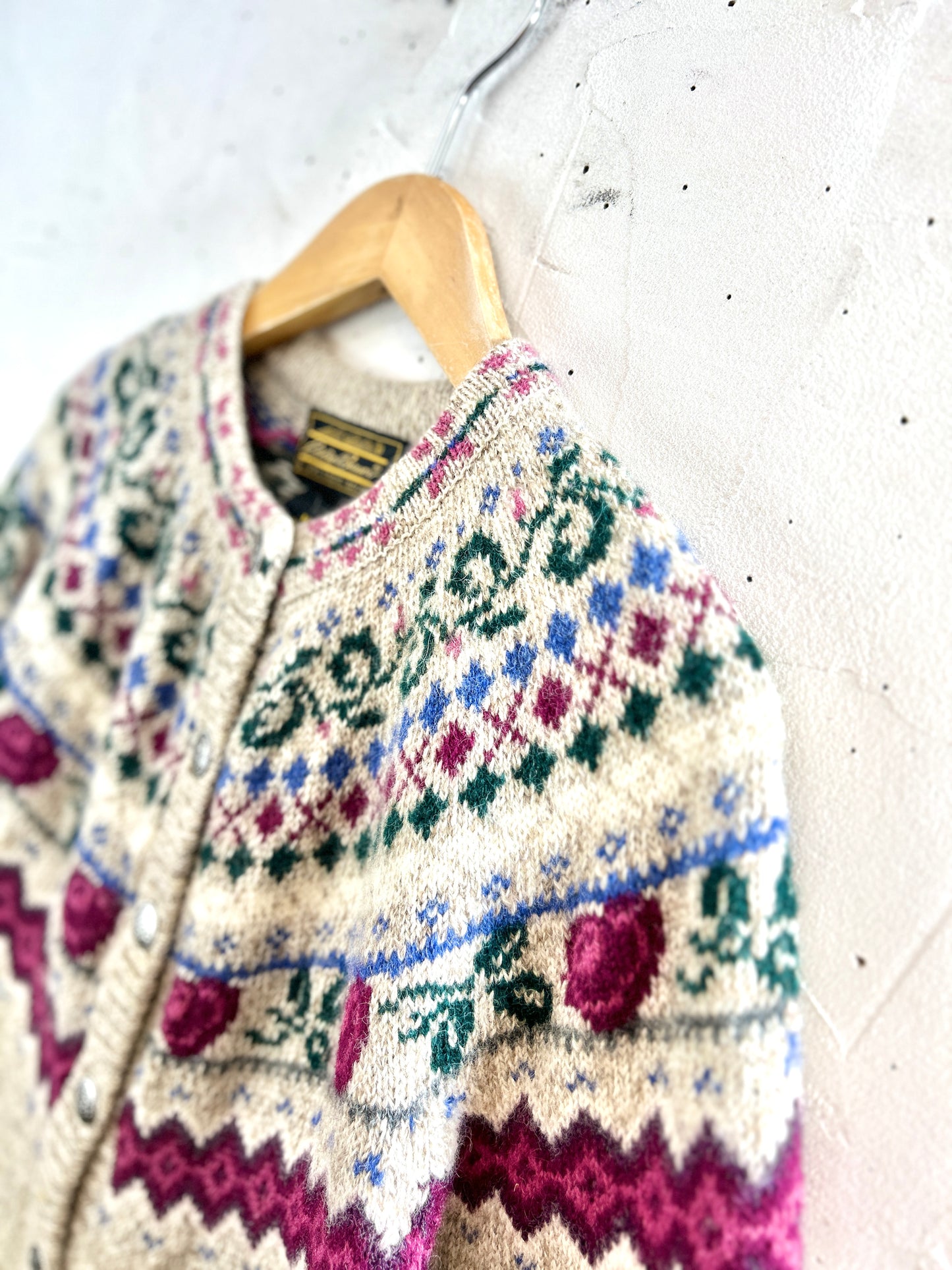 Vintage Nordic Knit Cardigan [J30618]