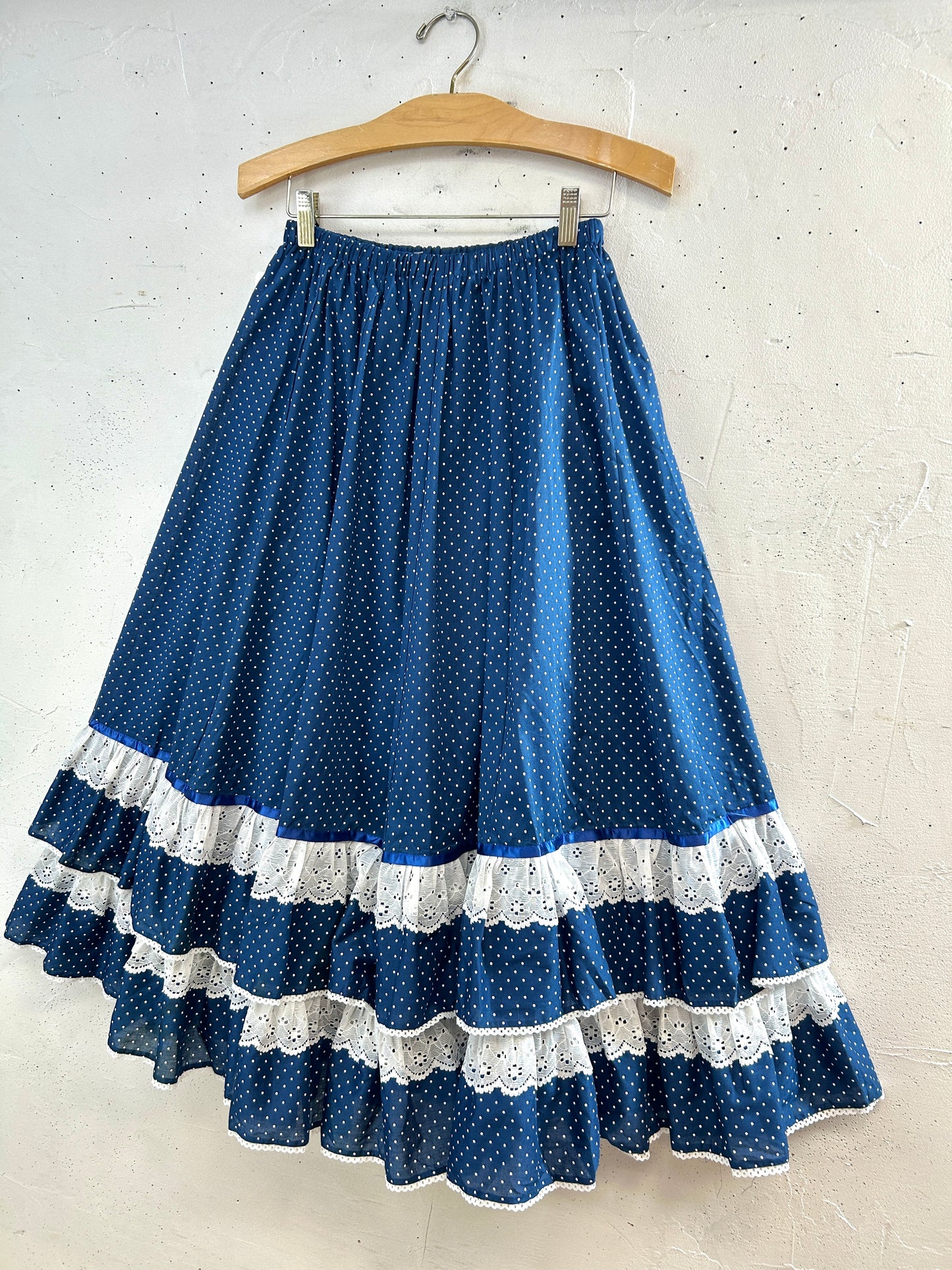 ’70s Vintage Patchwork Skirt 〜carefree fashions〜MADE IN USA[H33531]