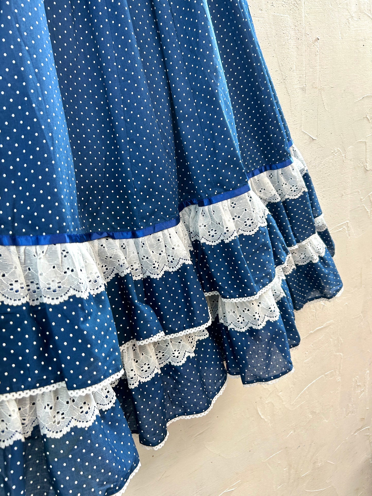 ’70s Vintage Patchwork Skirt 〜carefree fashions〜MADE IN USA[H33531]