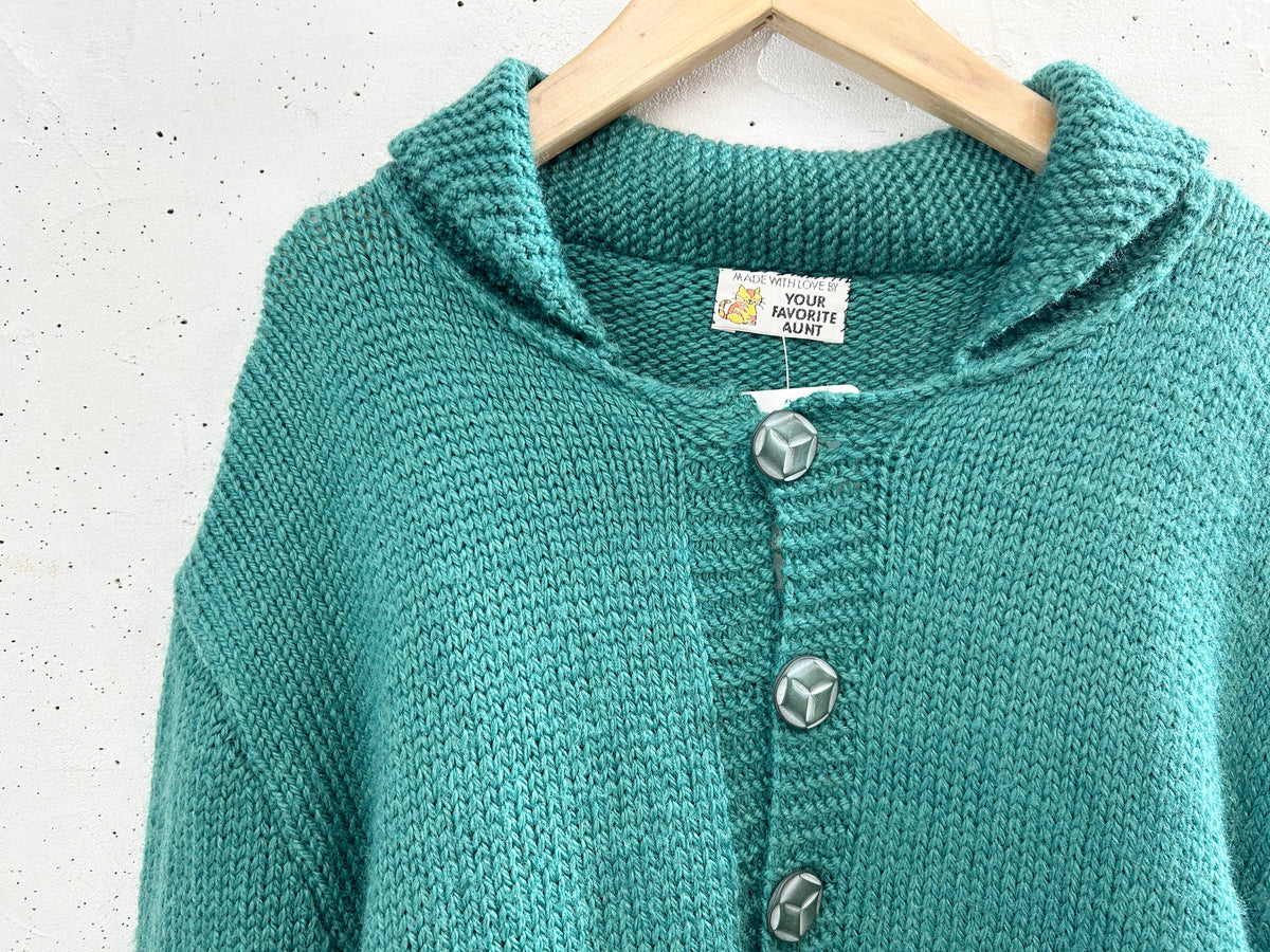 Vintage Hand Knit Cardigan  [J34206]