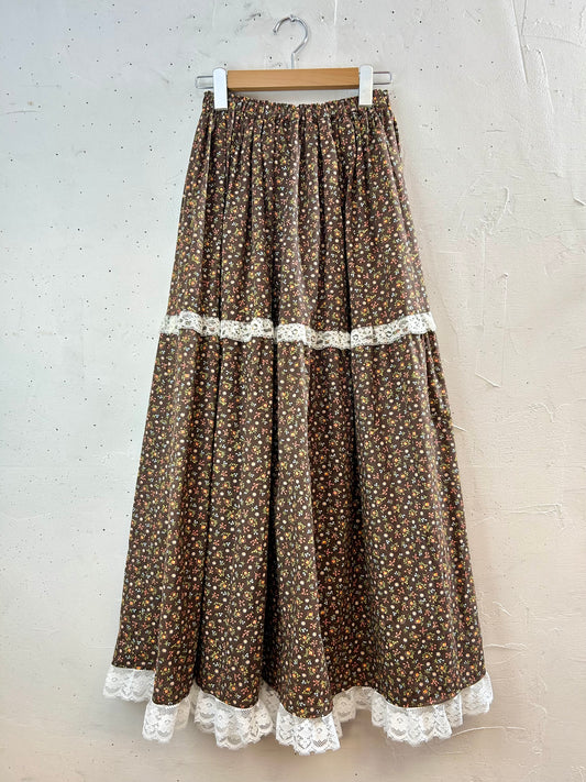 '70s Vintage Tiered Skirt [F30557]