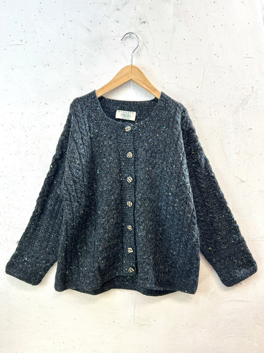 Vintage Knit Cardigan MADE IN IRELAND [K30886]