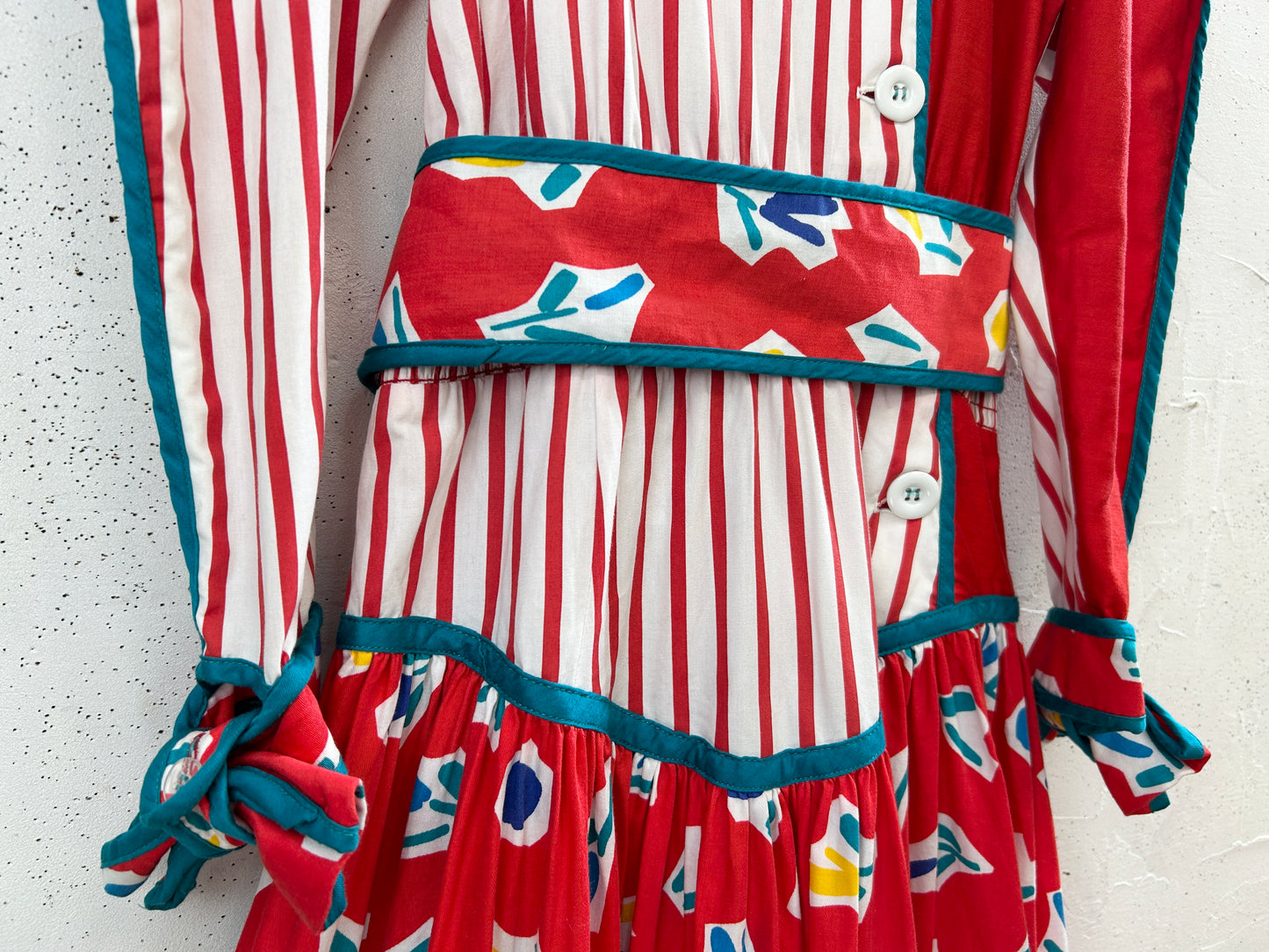 '80s Vintage Dress 〜JEANNE MARC〜 [H33607]