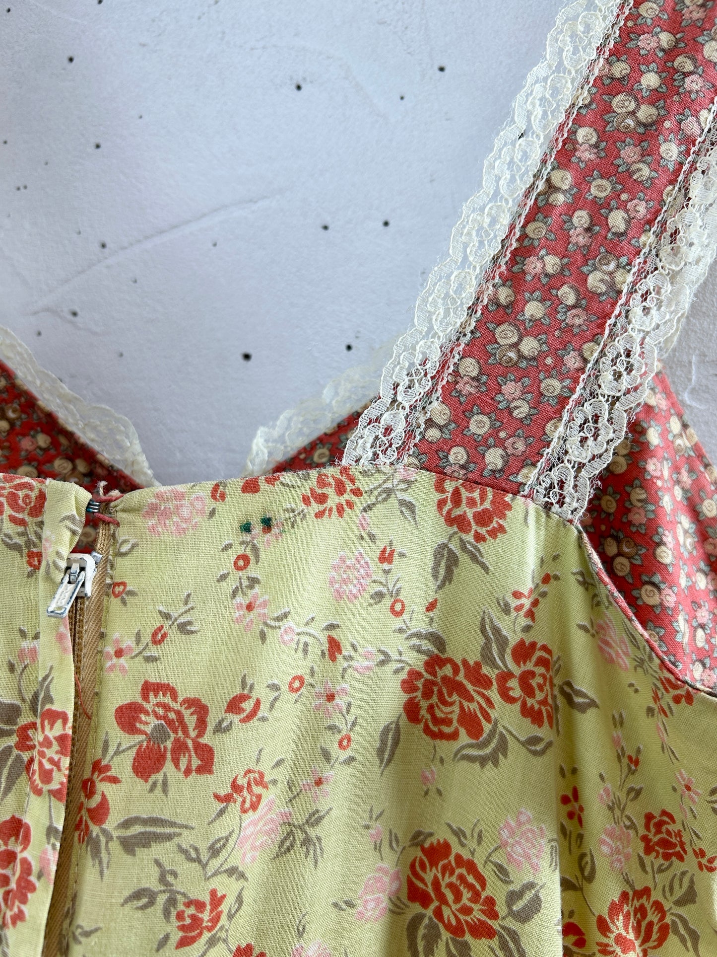 '70s Vintage Dress 〜Homespun〜 [G32910]