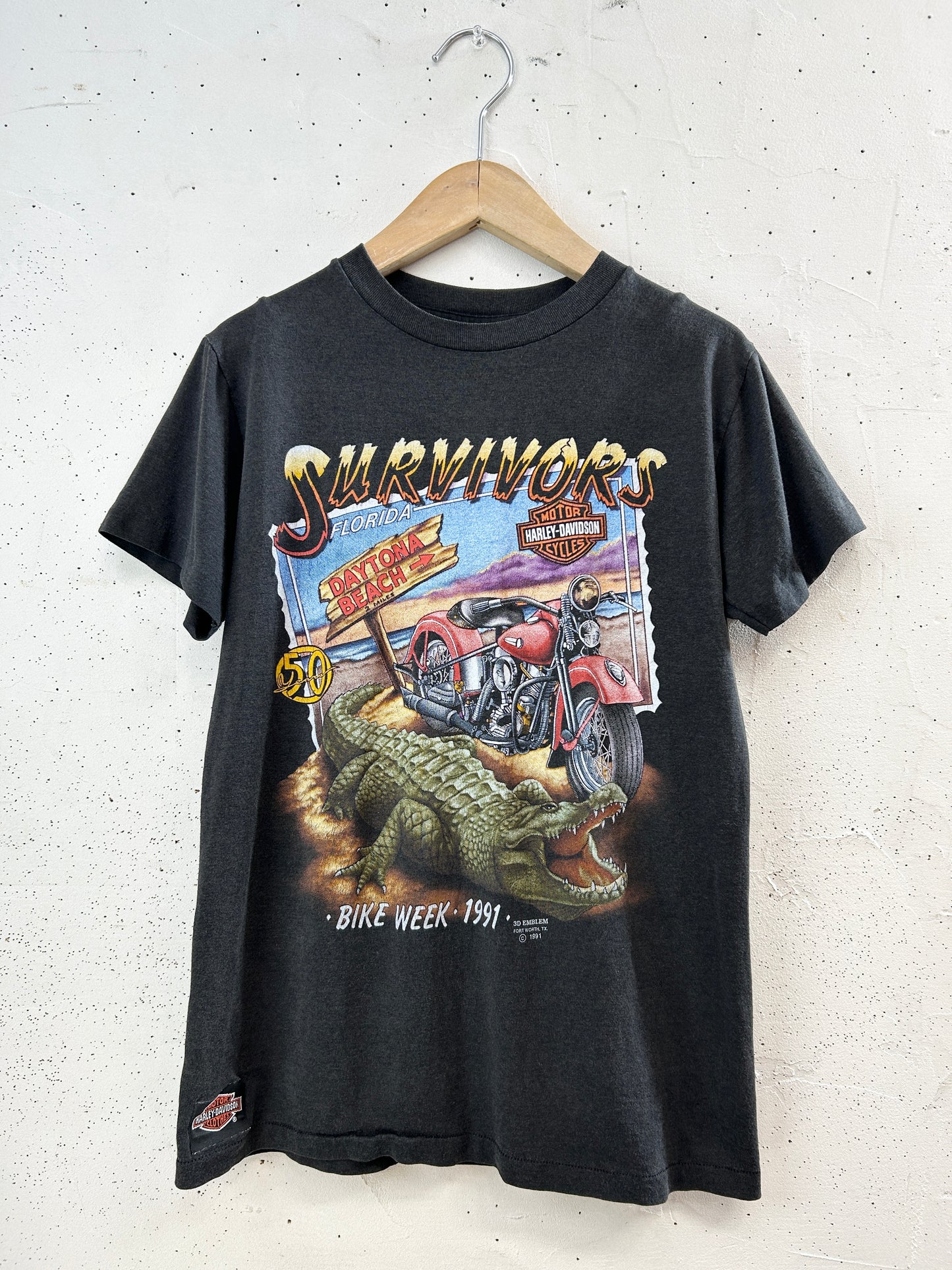 '90s Vintage T-Shirt 3D EMBLEM〜Harley Davidson〜 [G32987]