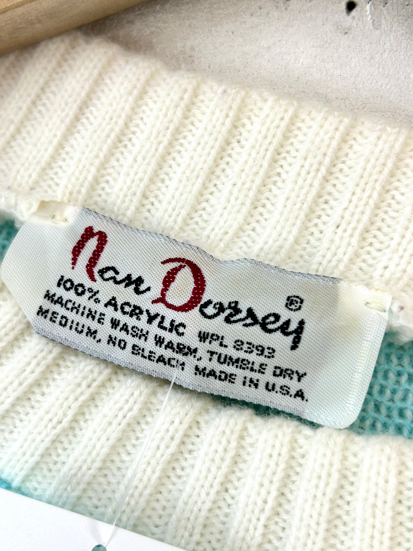 '80sVintage Fancy Knit Sweater MADE IN USA [H33646]