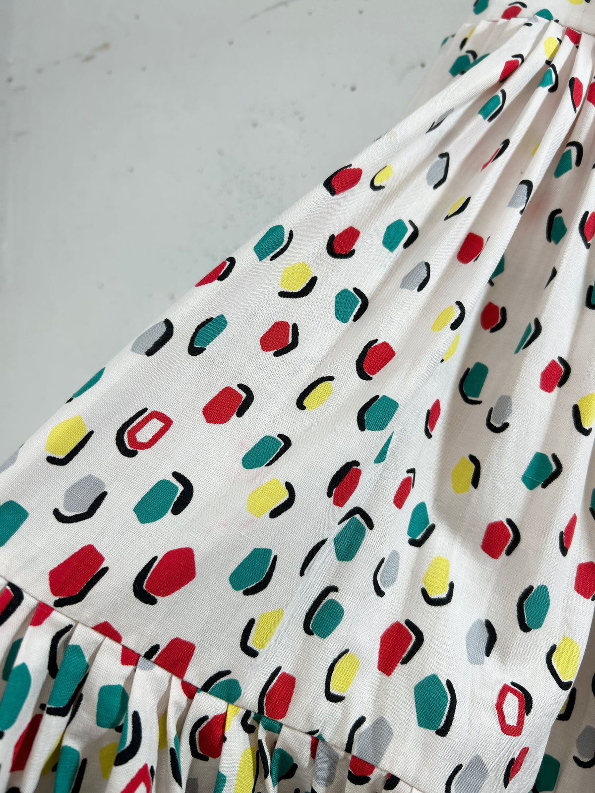 '50s Vintage End Pattern Skirt [J34113]
