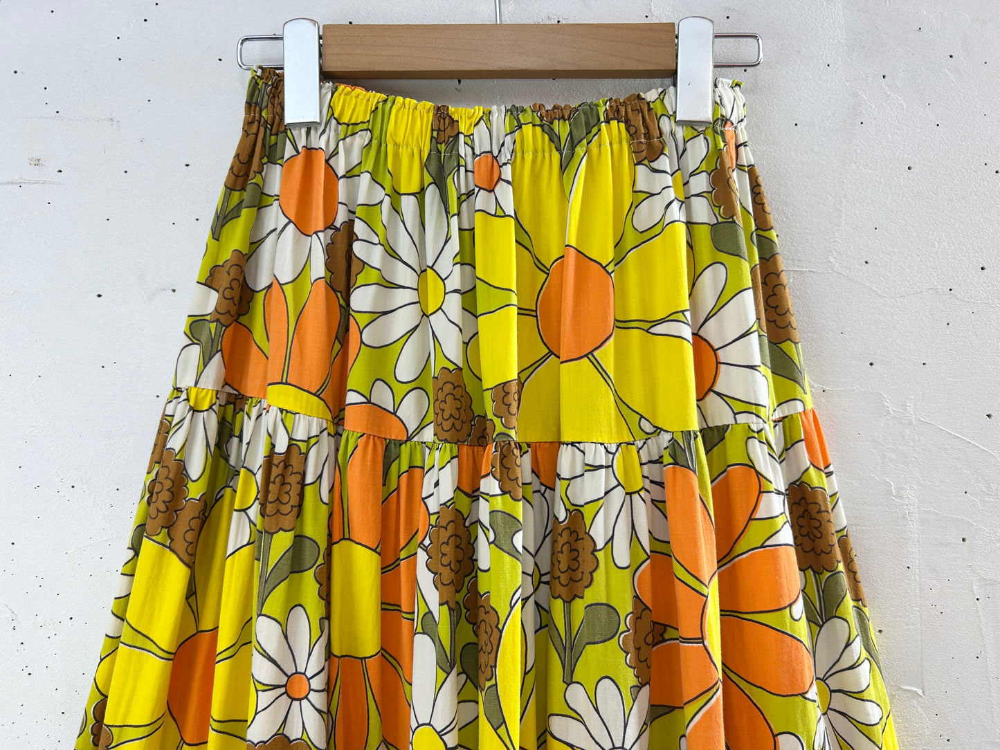 Vintage Tiered Skirt '70s Flower [H30809]