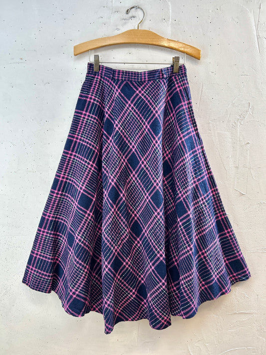 Vintage Plaid Skirt 〜BERTONE〜  [L30968]