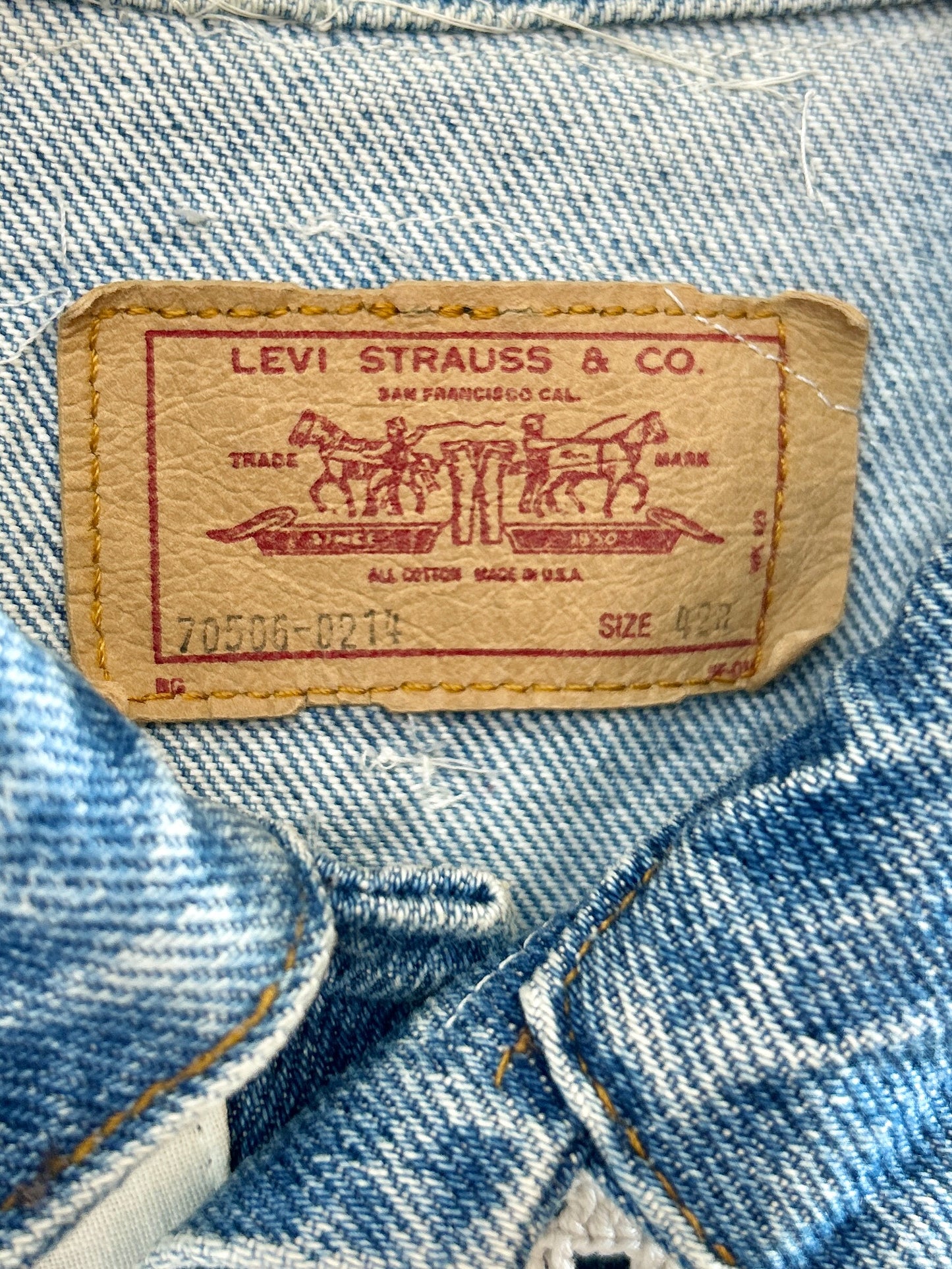 Vintage Custom Denim Jacket 〜Levi’s〜 MADE IN USA  [I30356]