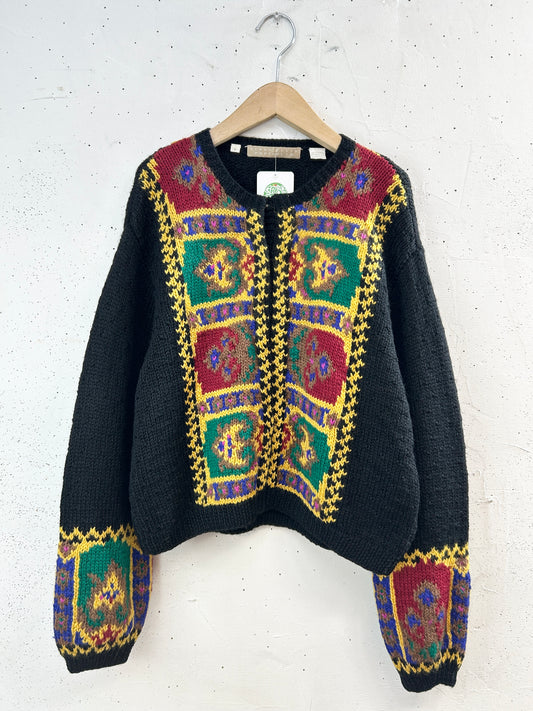 Vintage Knit Cardigan [J34132]
