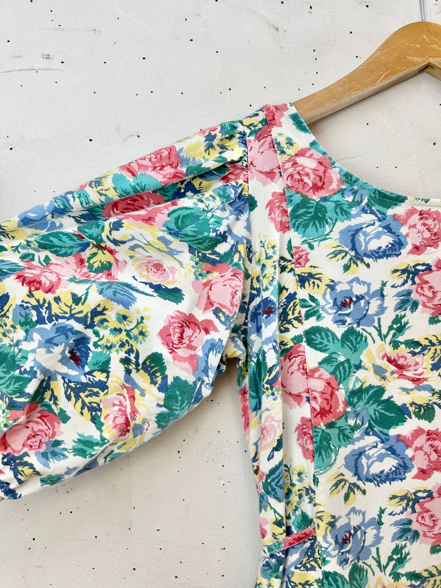 Vintage Indian Cotton Flower Dress [G30668]