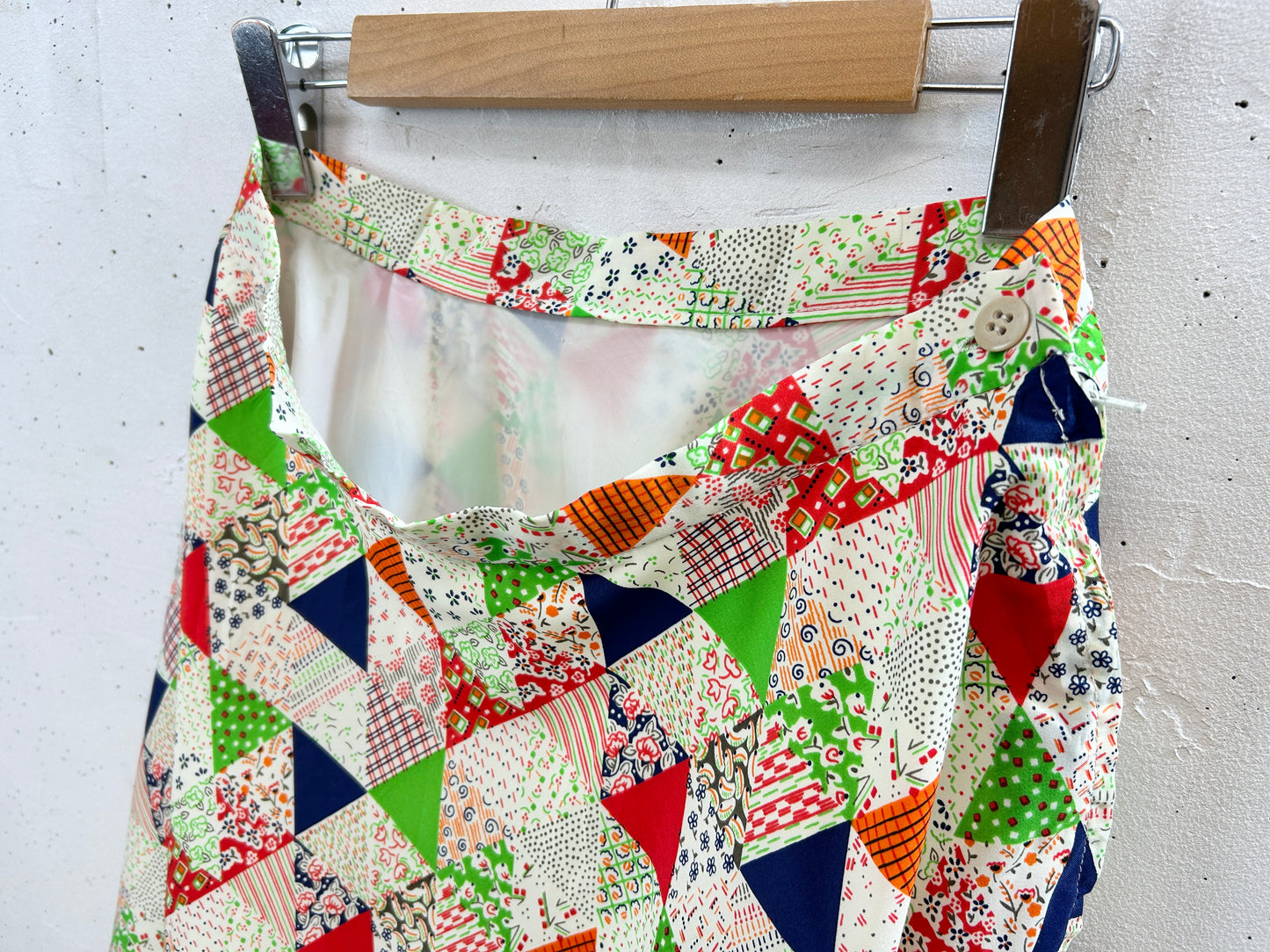Vintage  '70s Patchiprint Skirt [H30916]