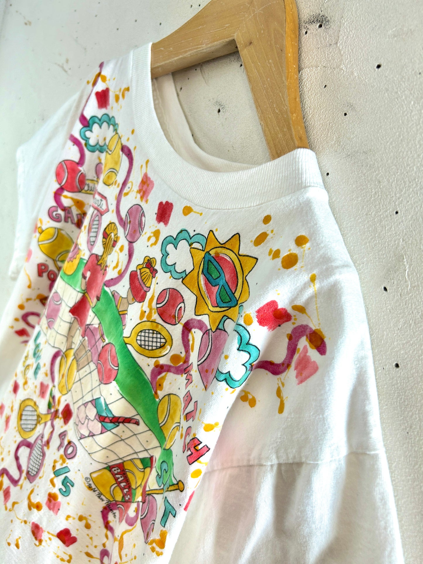 Vintage Hand Painted T-Shirt 〜 Alore〜 MADE IN USA [G32965]