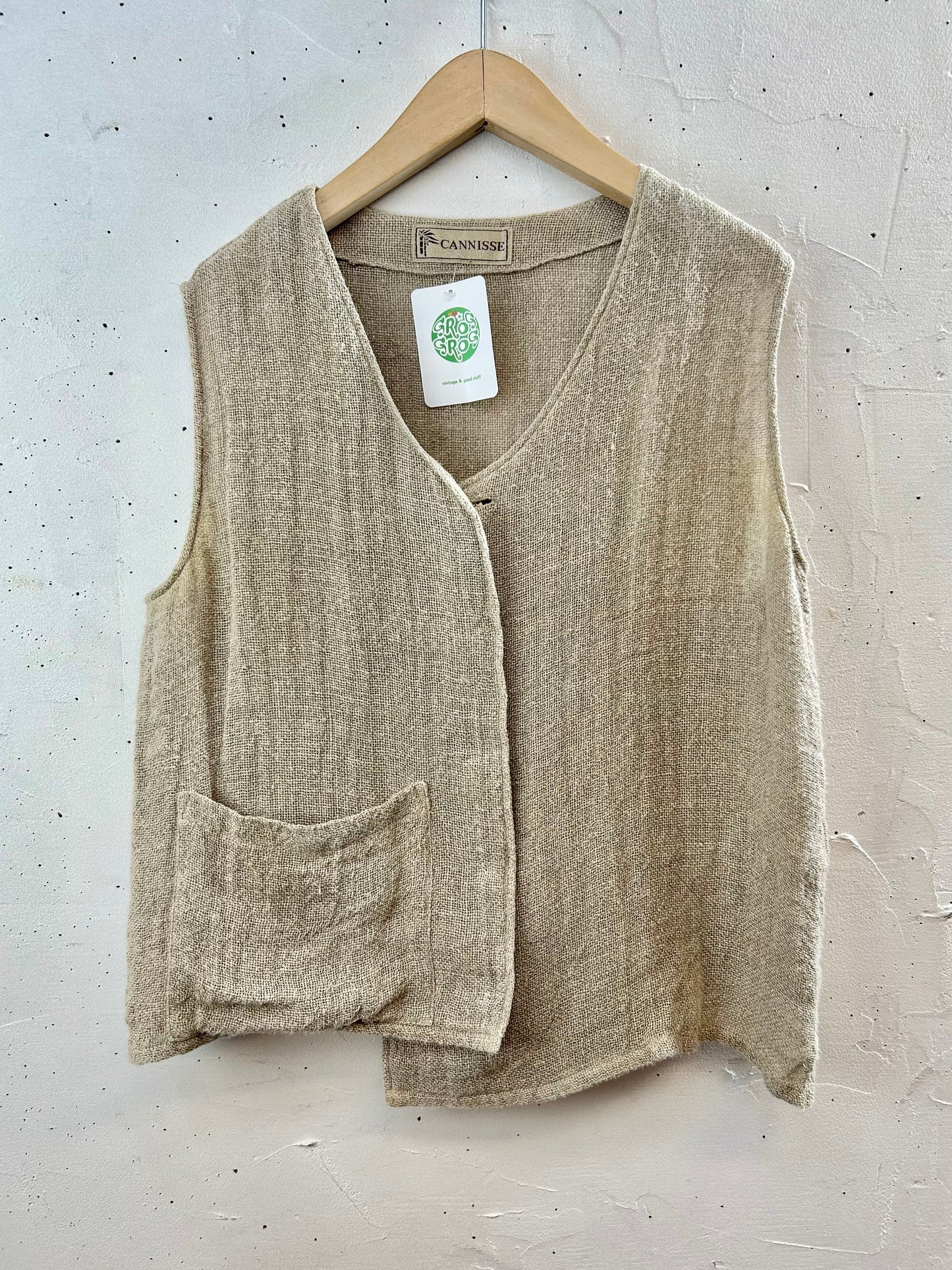 Vintage Linen Vest [G30754]