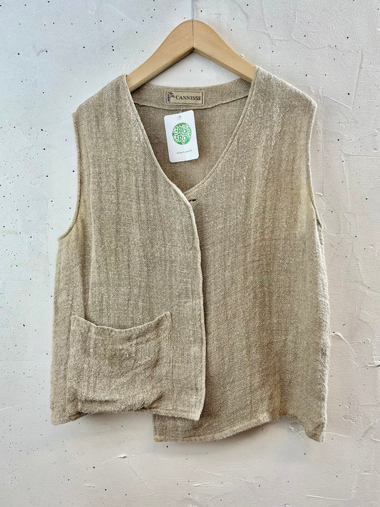 Vintage Linen Vest [G30754]