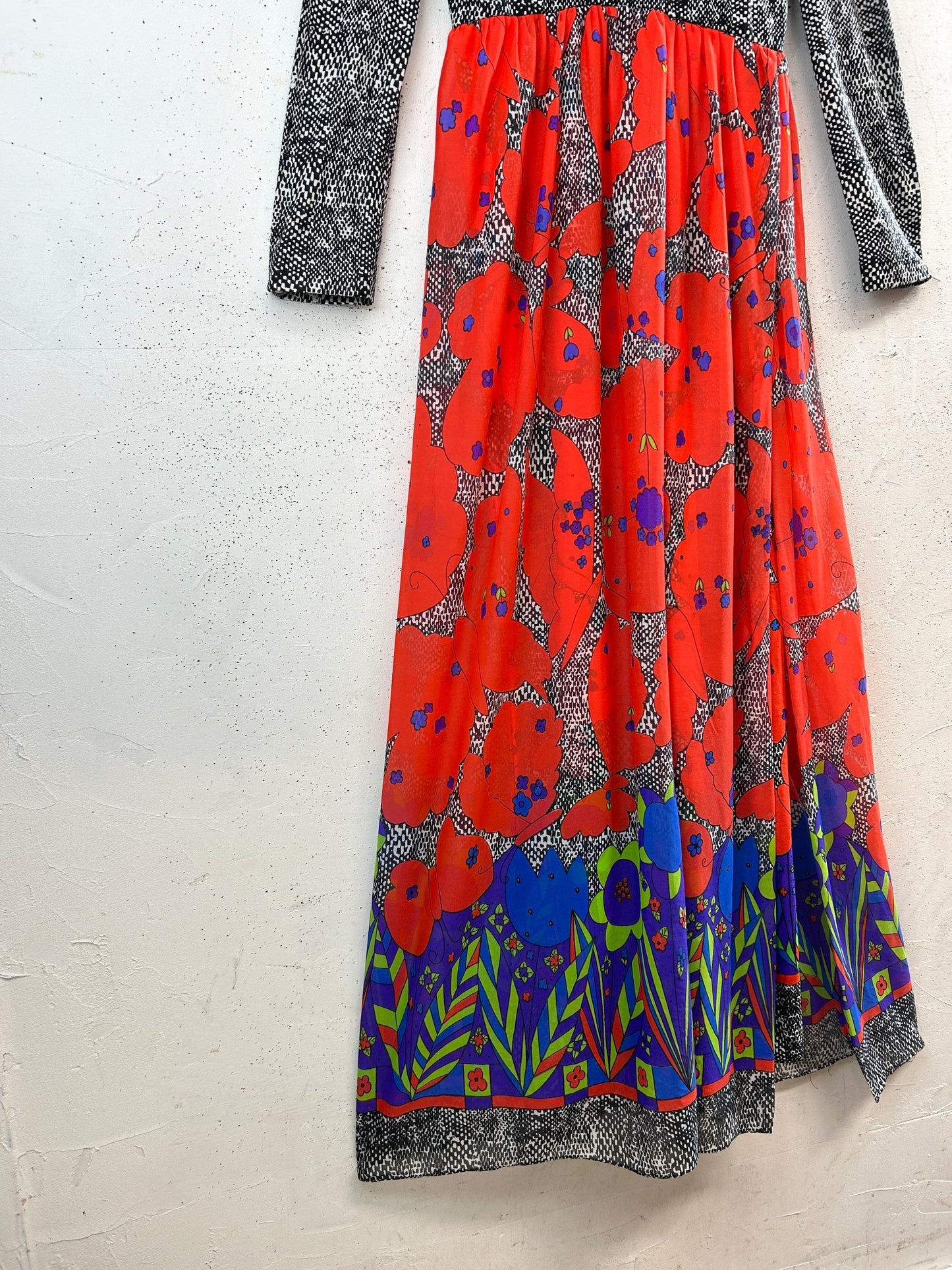’70s Vintage Flower Dress [H33676]