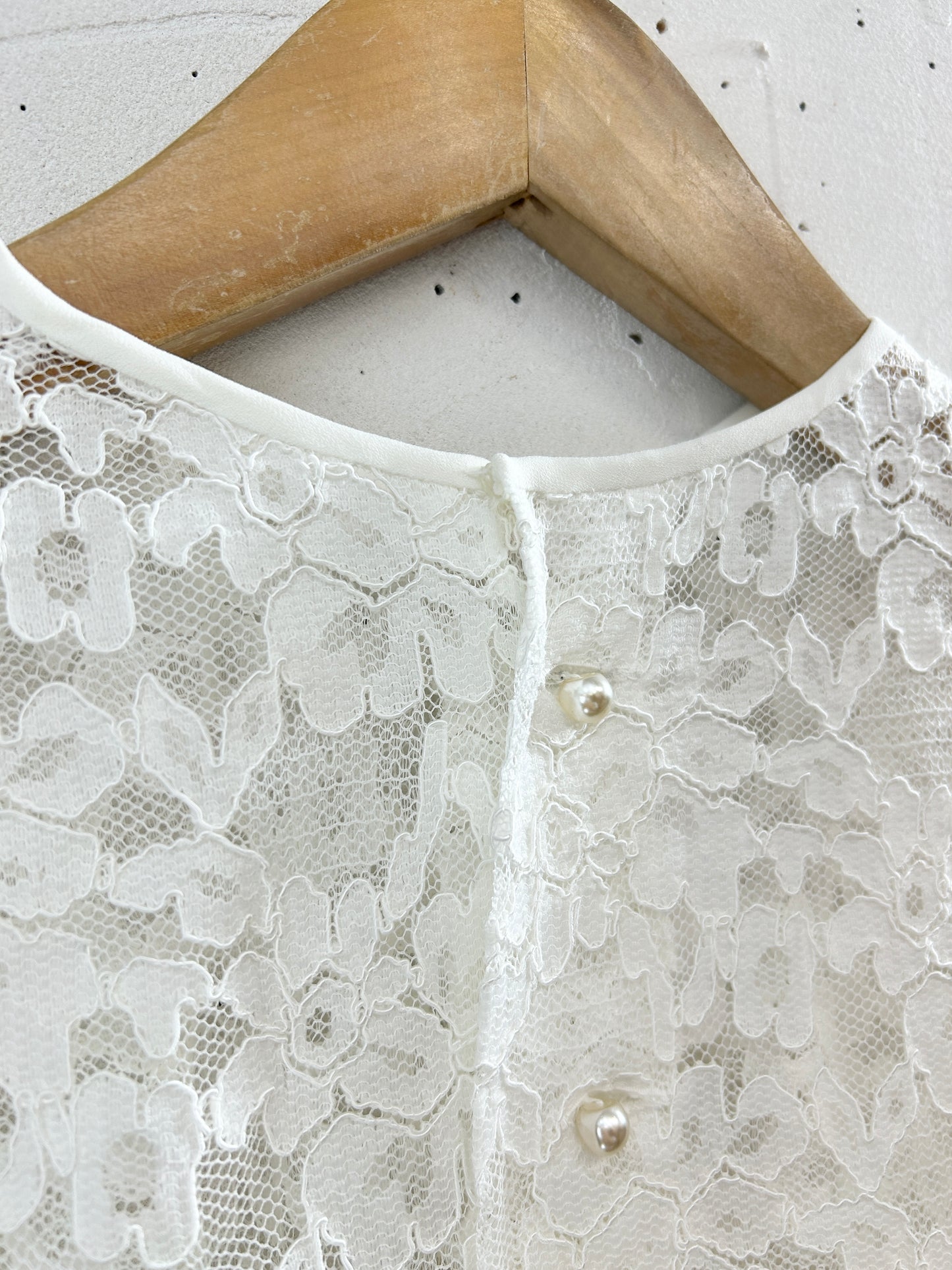 Vintage White Lace Blouse [F32575]