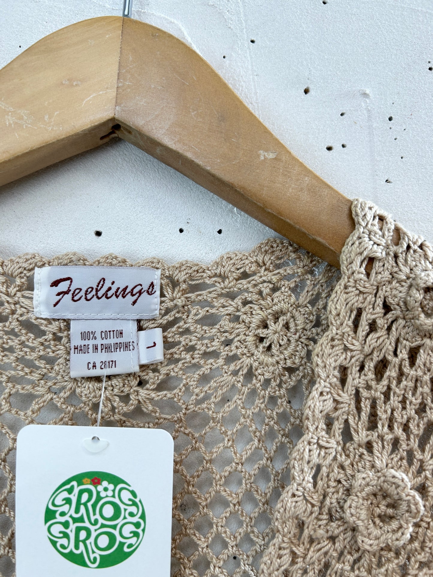 Vintage Crochet Vest [H33489]
