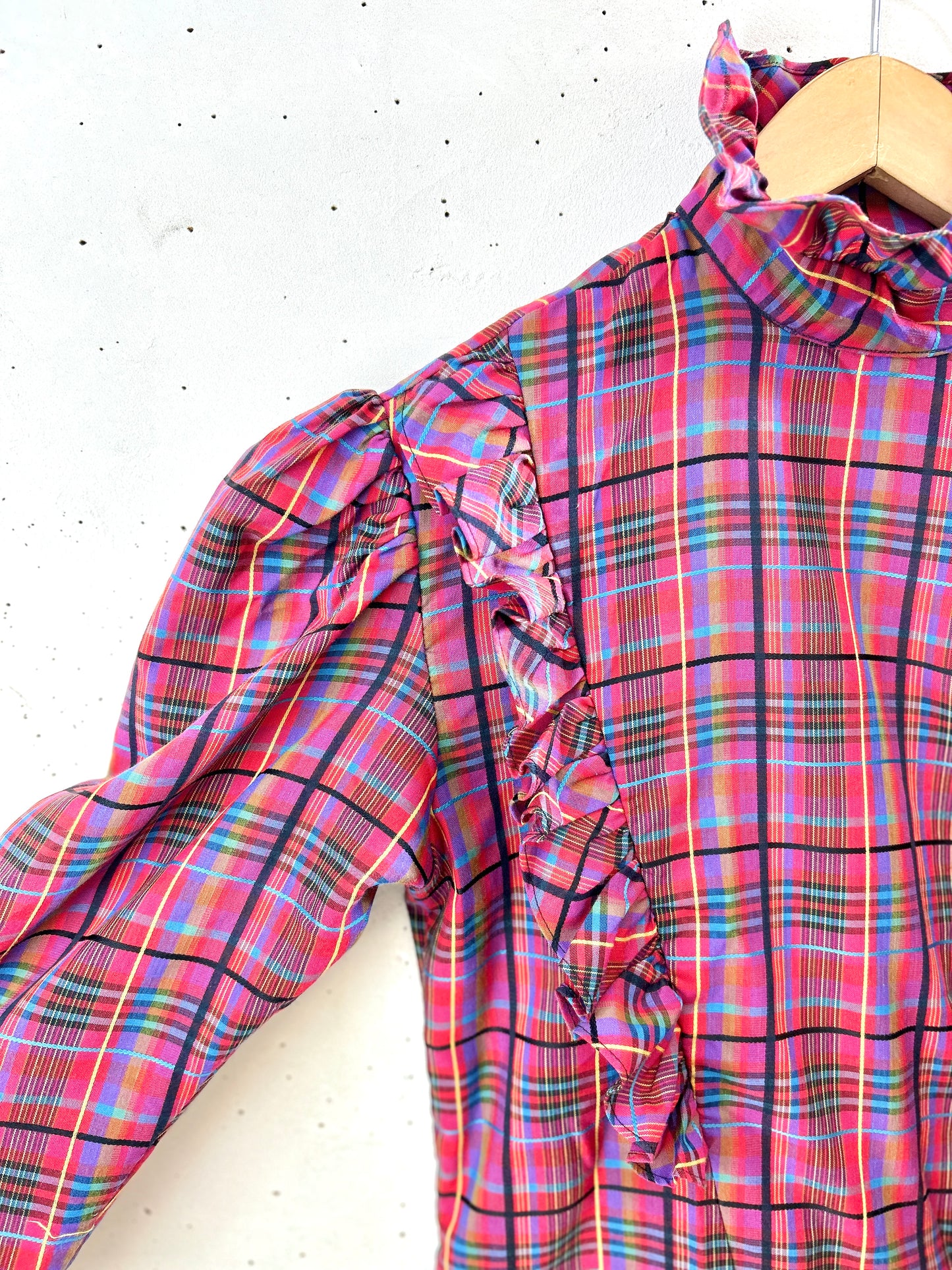 ’70s Vintage Plaid Shirt [H30941]