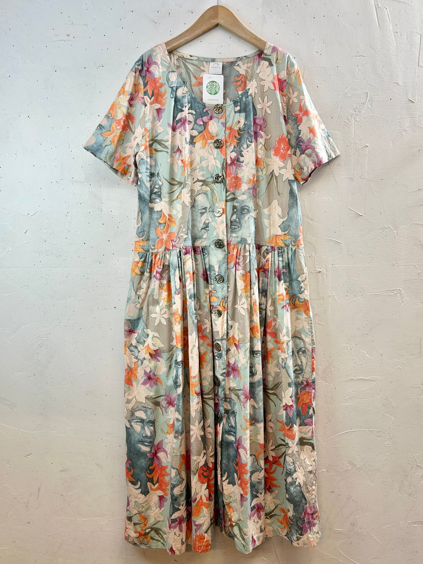 Vintage Cotton Dress MADE IN GERMANY [F30549]